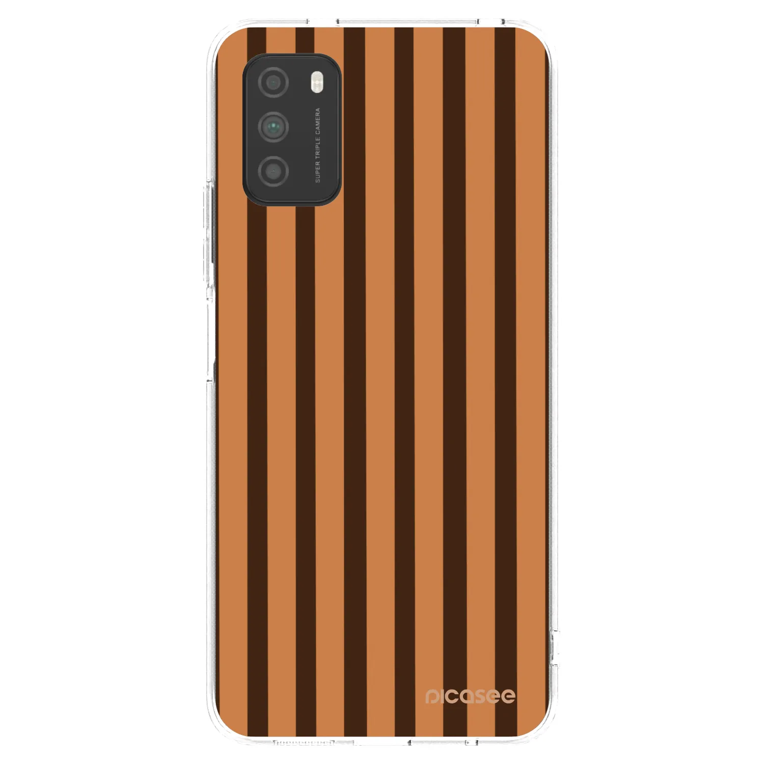 Picasee silikonowe przeźroczyste etui na Xiaomi Poco M3 - Caramel lines