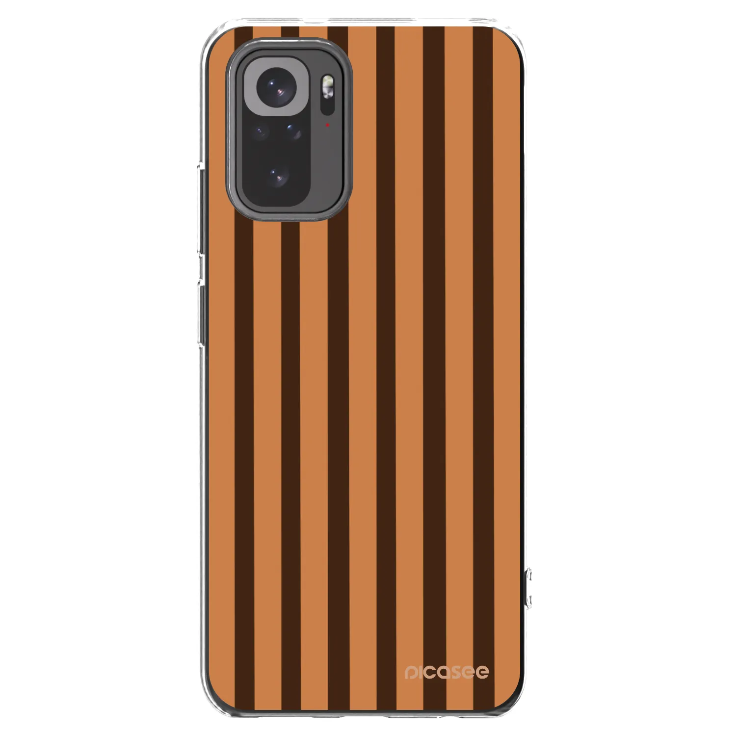 Picasee silikonowe przeźroczyste etui na Xiaomi Redmi Note 10 - Caramel lines