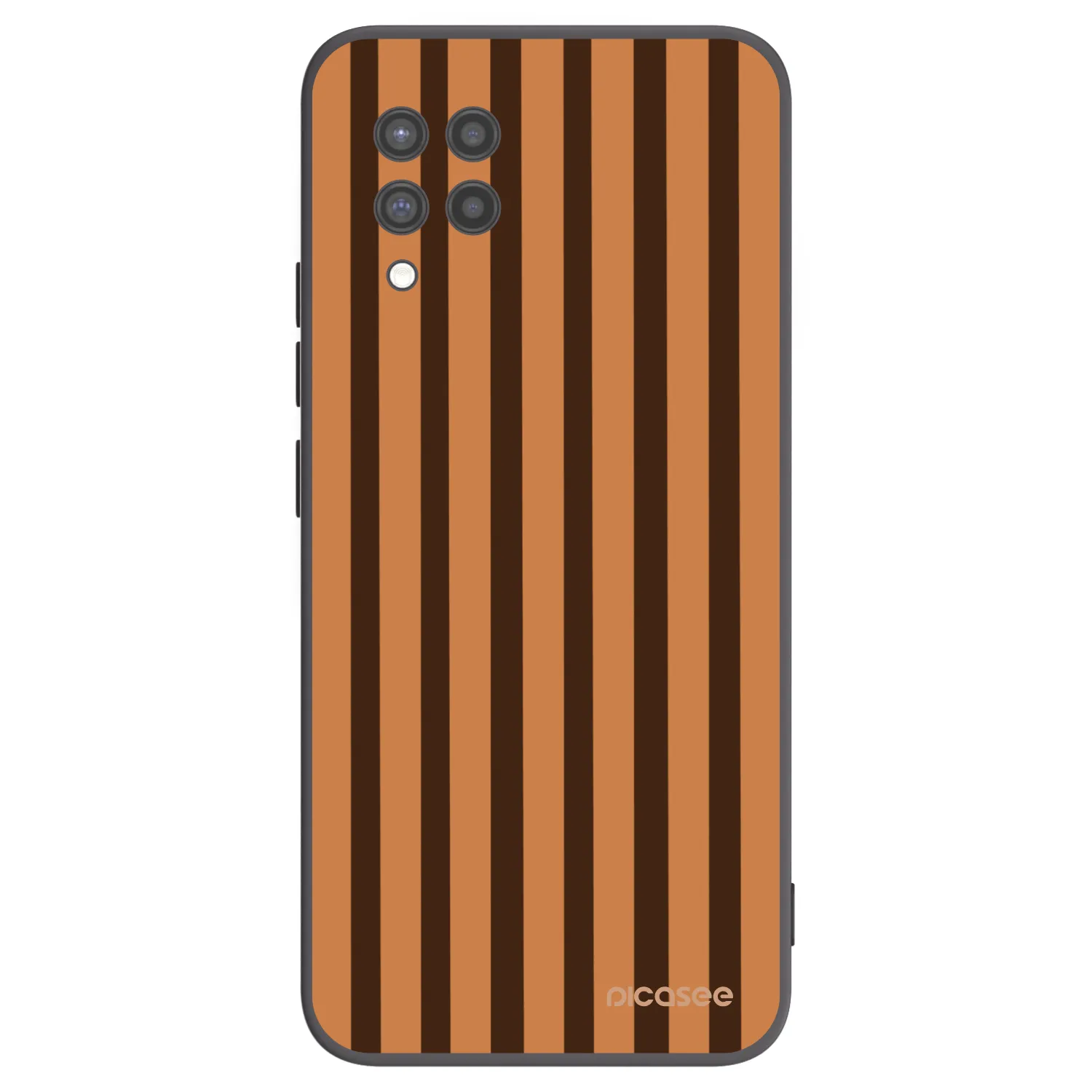 Picasee silikonowe czarne etui na Samsung Galaxy A42 A426B - Caramel lines