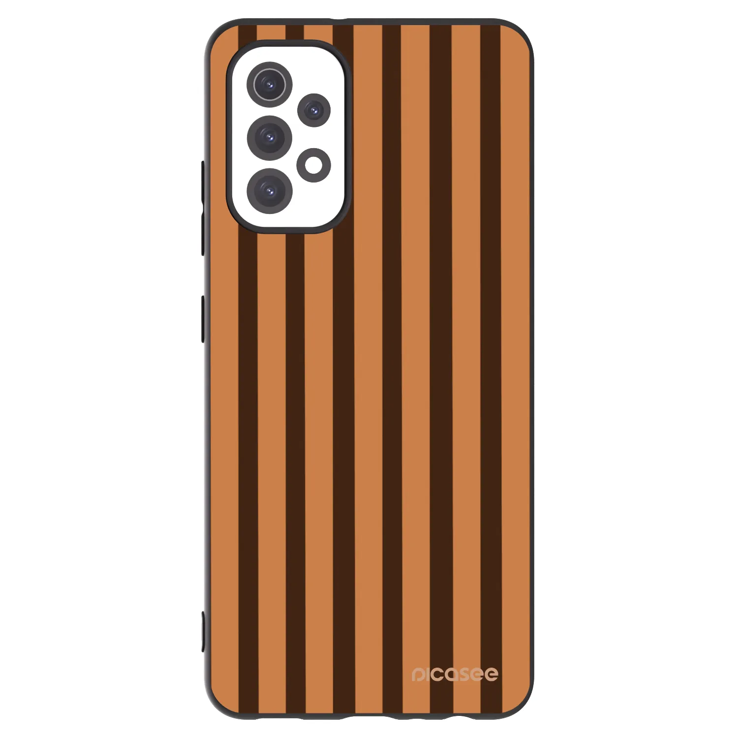 Picasee silikonowe czarne etui na Samsung Galaxy A32 5G A326B - Caramel lines