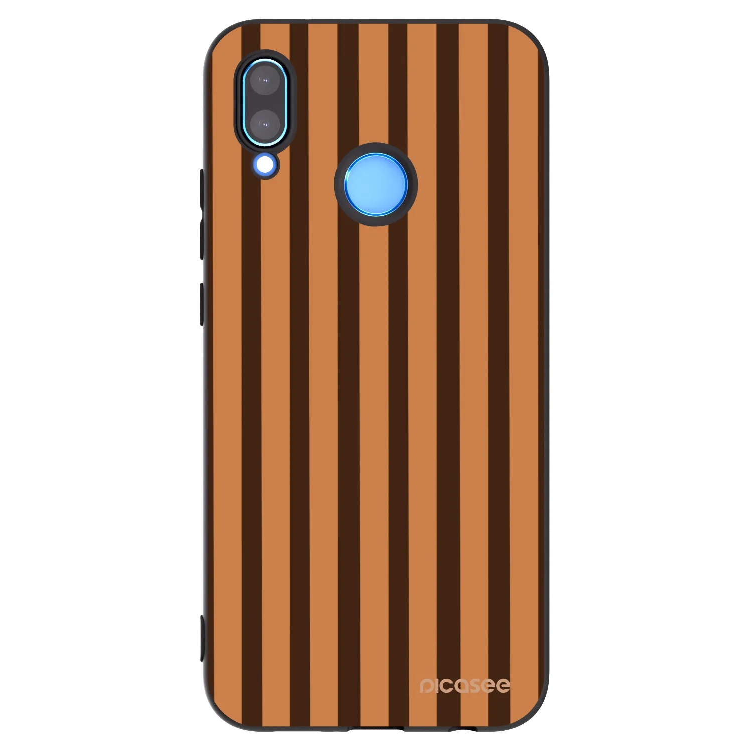 Picasee silikonowe czarne etui na Huawei P20 Lite - Caramel lines