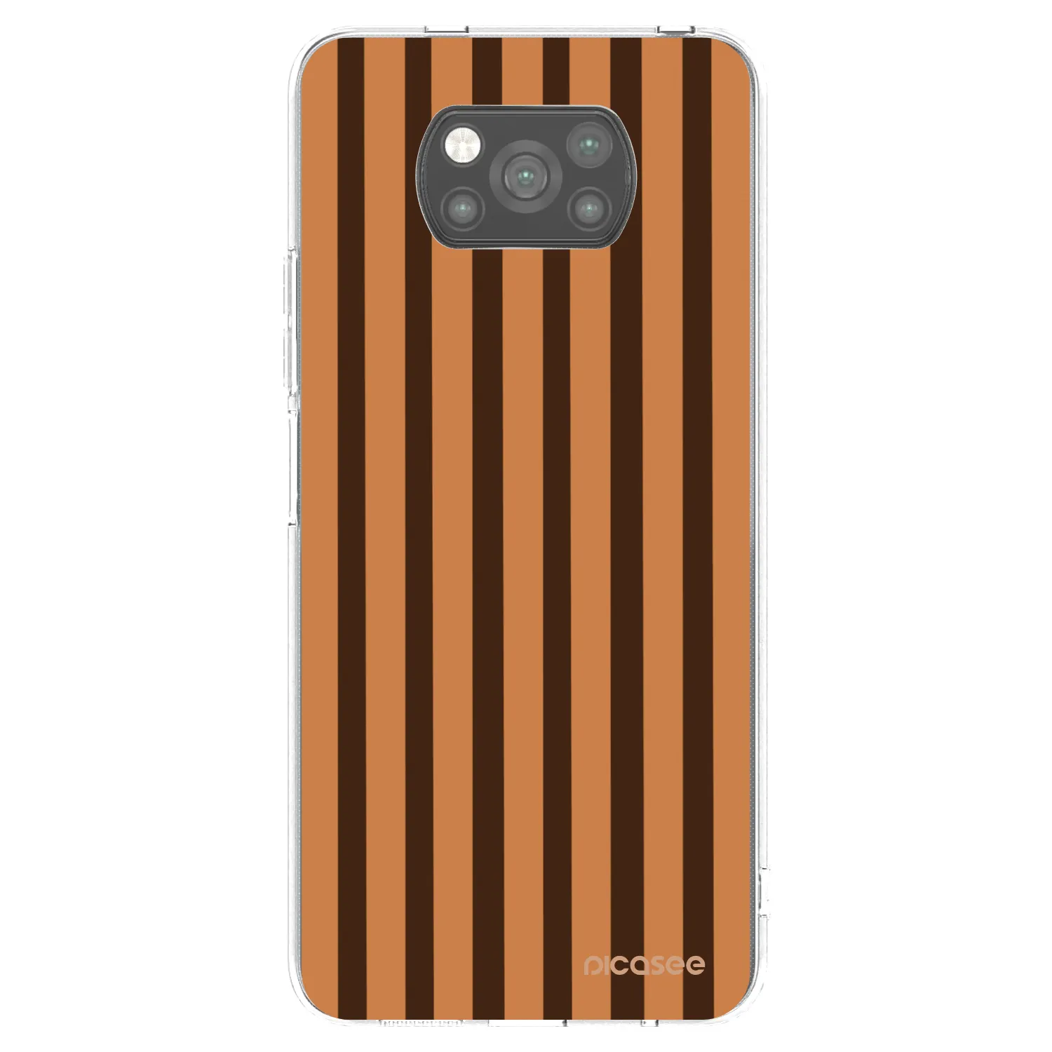 Picasee silikonowe czarne etui na Xiaomi Poco X3 Pro - Caramel lines
