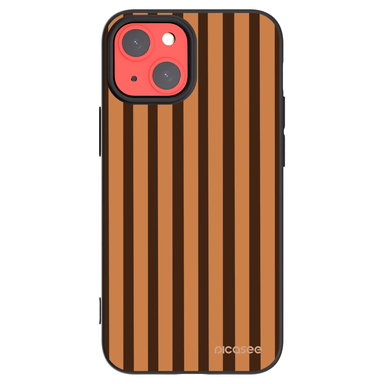 Picasee silikonowe czarne etui na Apple iPhone 13 mini - Caramel lines