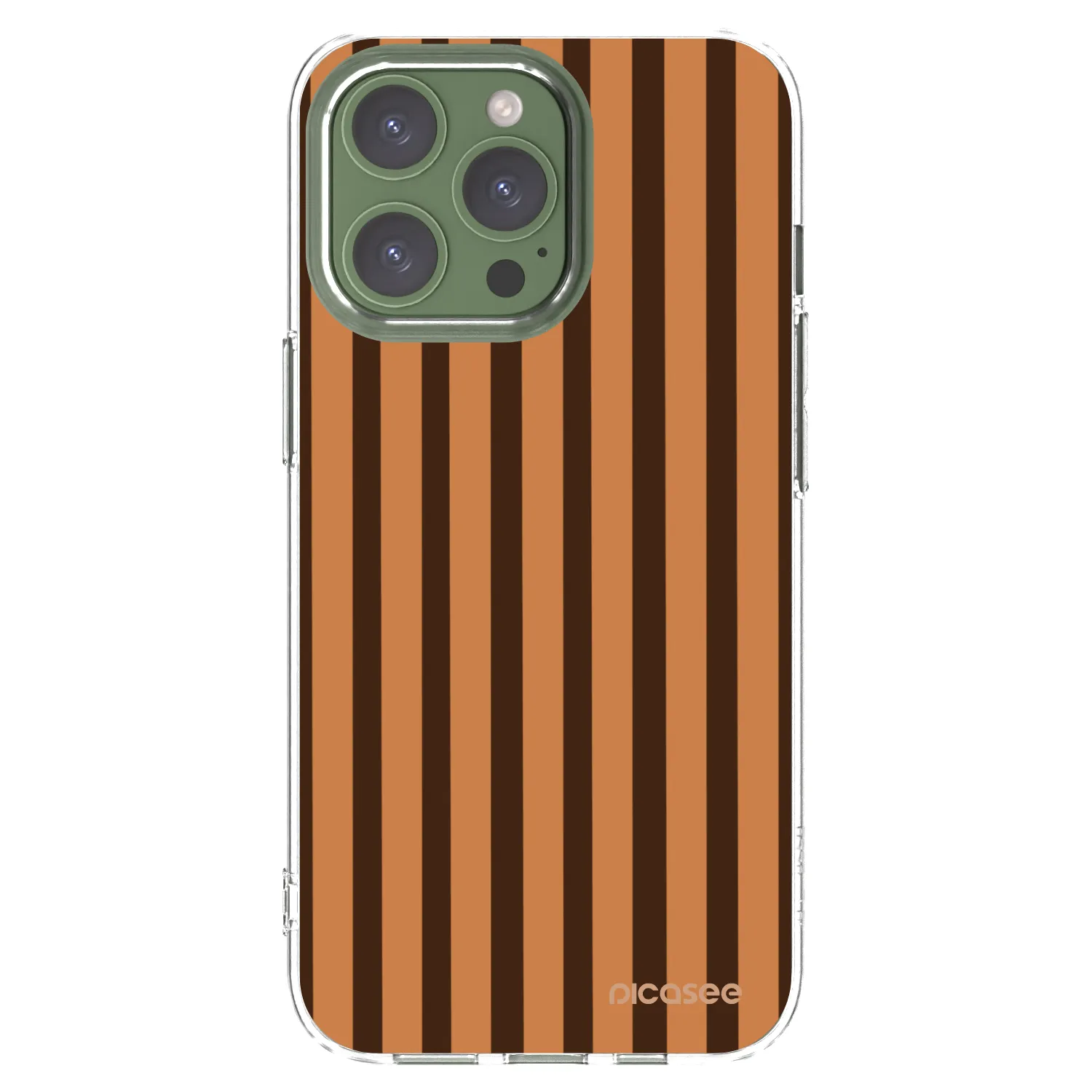 Picasee silikonowe przeźroczyste etui na Apple iPhone 13 Pro - Caramel lines