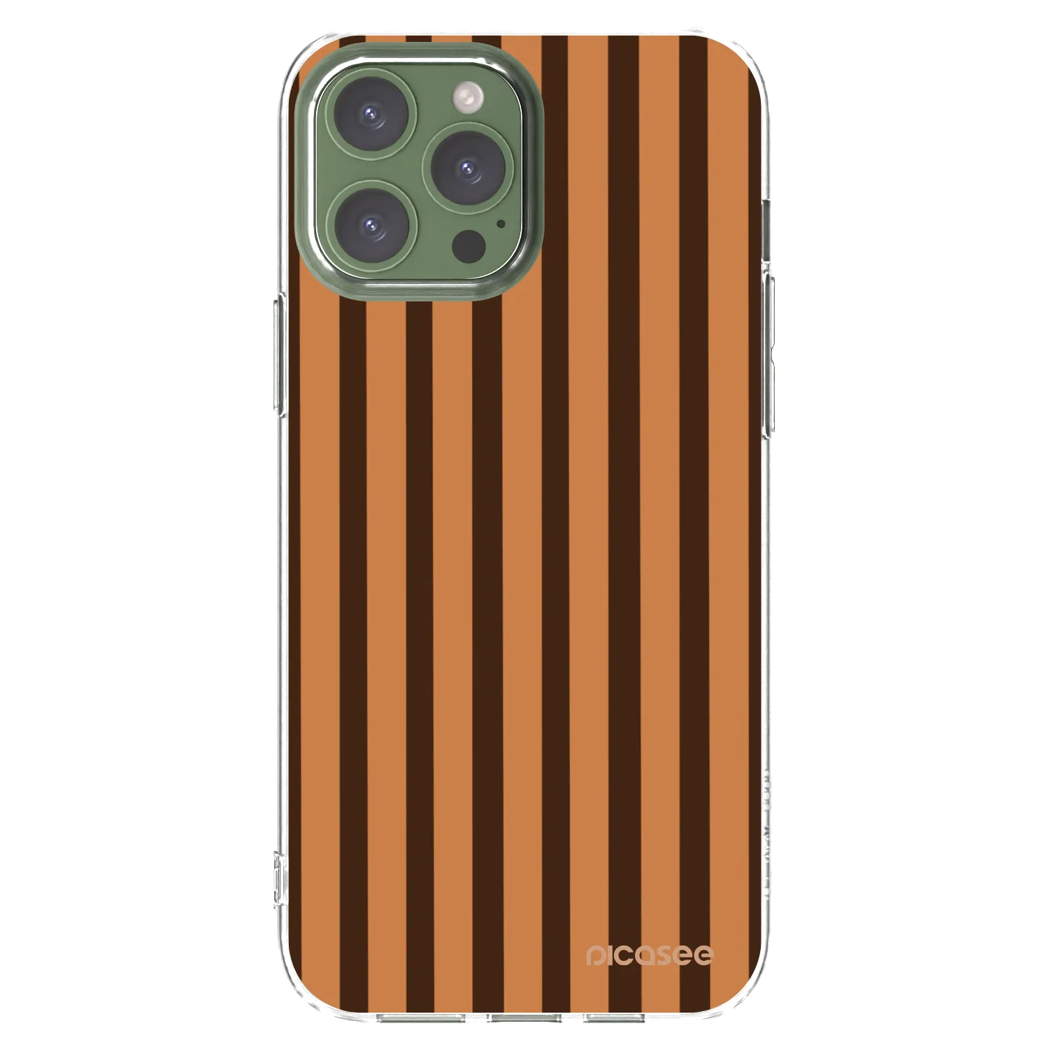 Picasee silikonowe przeźroczyste etui na Apple iPhone 13 Pro Max - Caramel lines