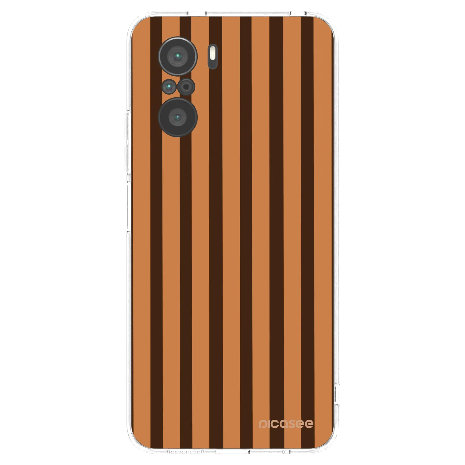 Picasee silikonowe przeźroczyste etui na Xiaomi Poco F3 - Caramel lines