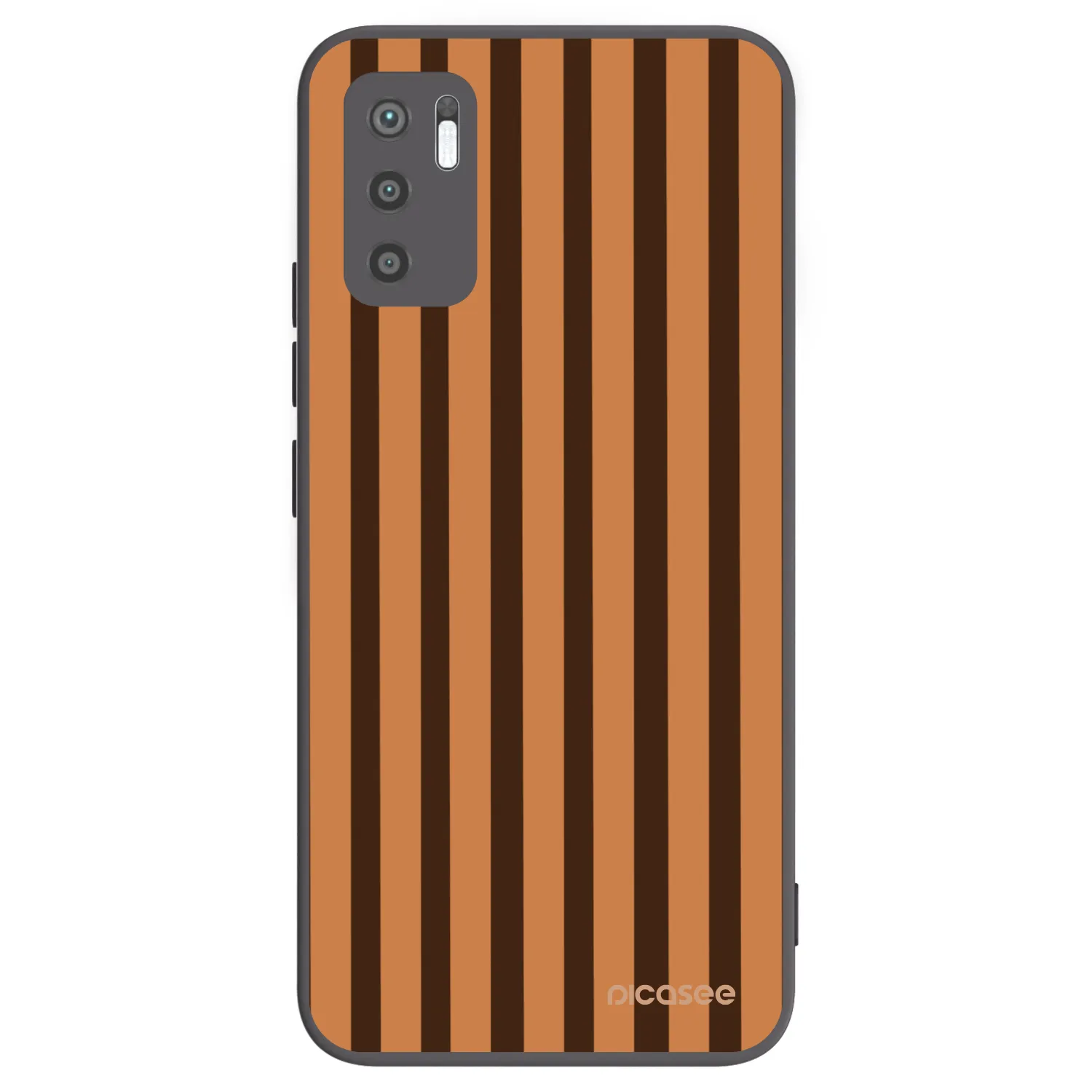 Picasee silikonowe czarne etui na Xiaomi Redmi Note 10 5G - Caramel lines
