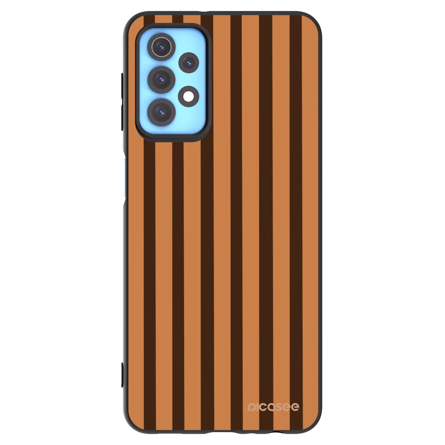 Picasee silikonowe czarne etui na Samsung Galaxy A32 4G SM-A325F - Caramel lines
