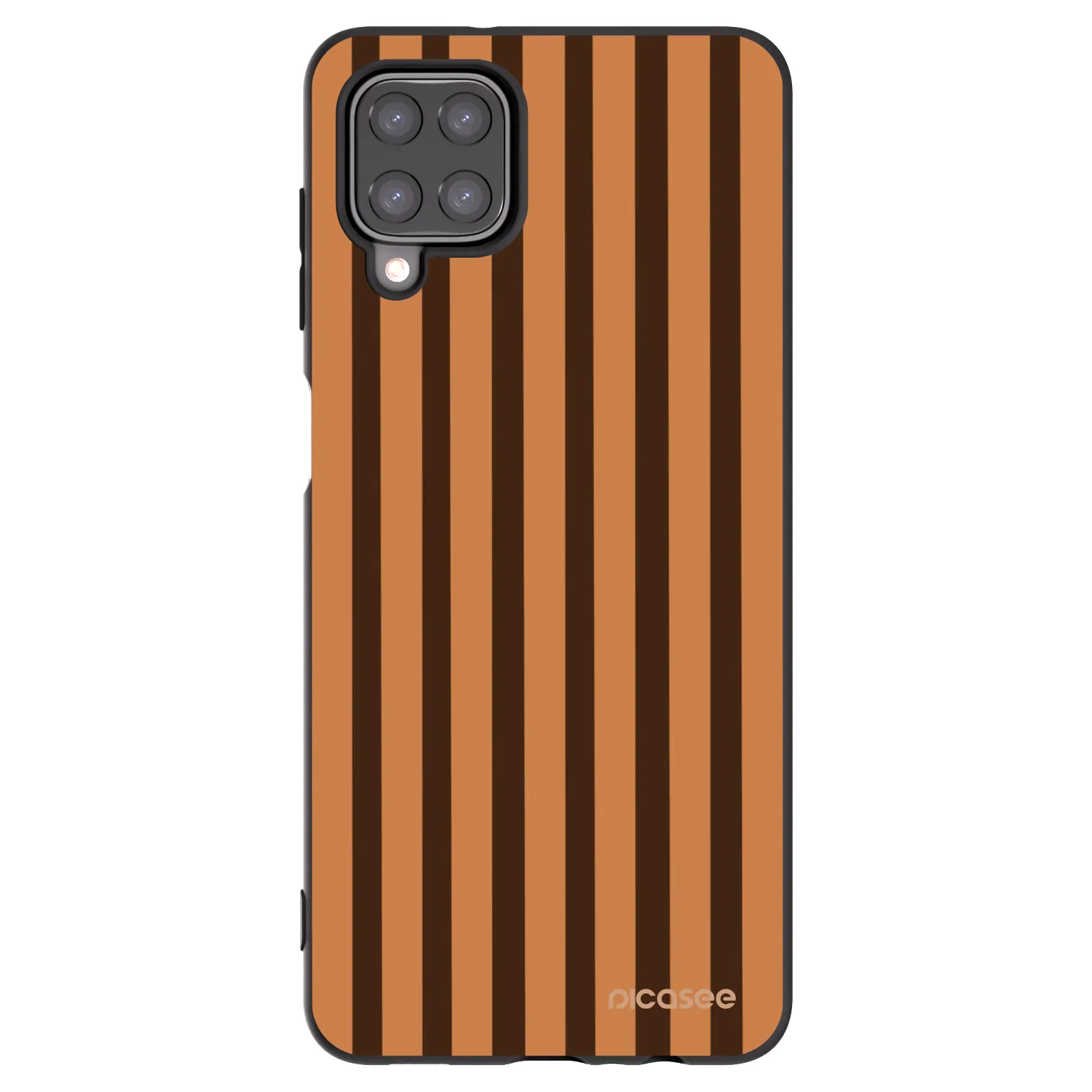 Picasee silikonowe czarne etui na Samsung Galaxy M12 M127F - Caramel lines