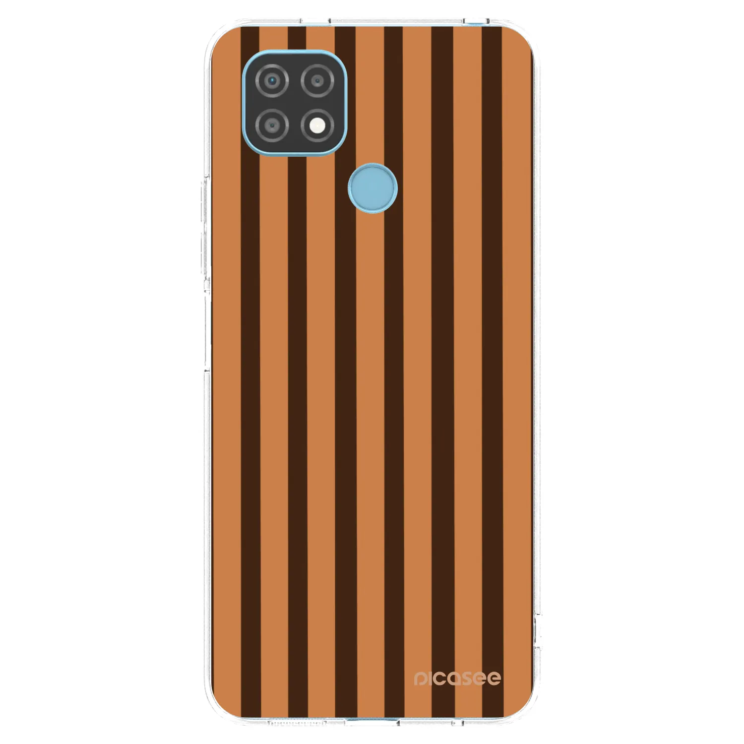 Picasee silikonowe przeźroczyste etui na Realme C21 - Caramel lines
