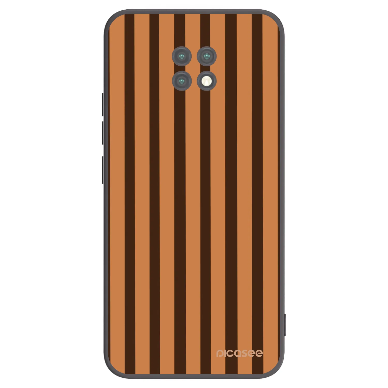 Picasee silikonowe czarne etui na Xiaomi Redmi Note 9T - Caramel lines