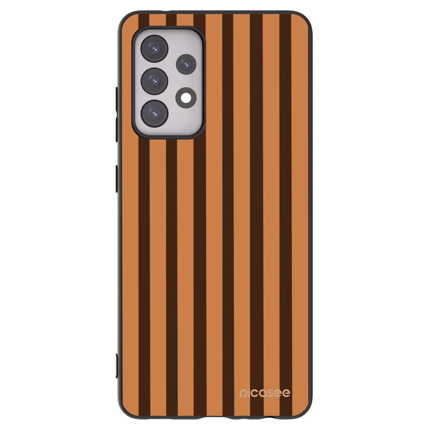 Picasee silikonowe czarne etui na Samsung Galaxy A52s 5G A528B - Caramel lines