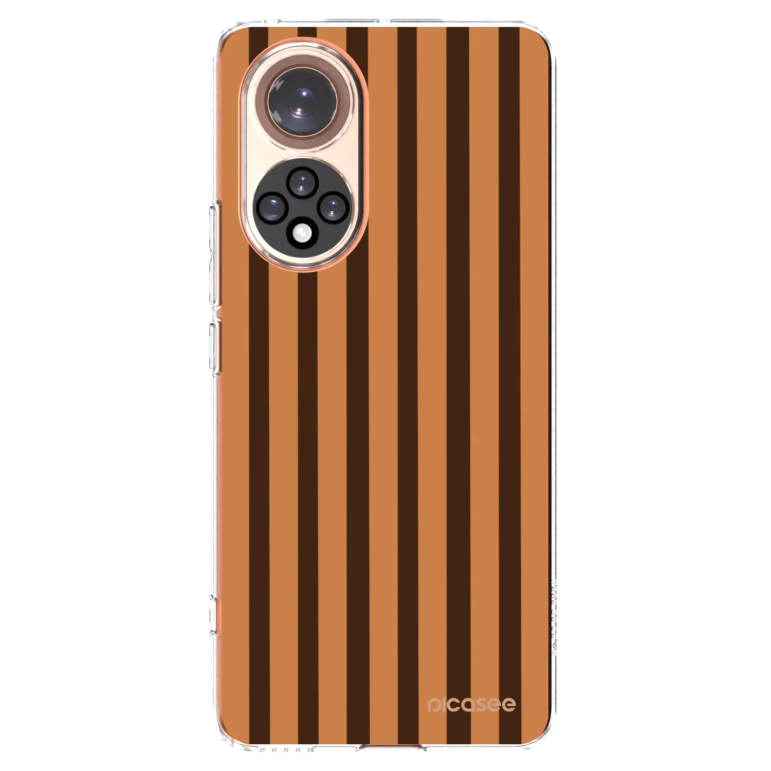 Picasee silikonowe przeźroczyste etui na Honor 50 5G - Caramel lines