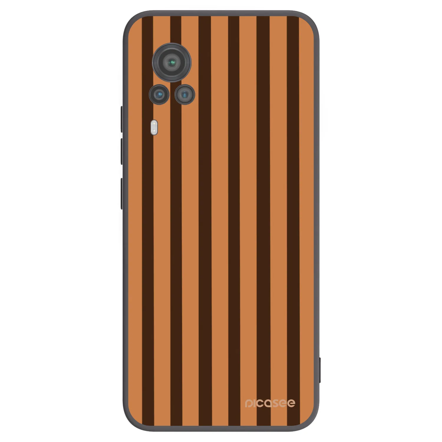 Picasee silikonowe czarne etui na Vivo X60 Pro 5G - Caramel lines