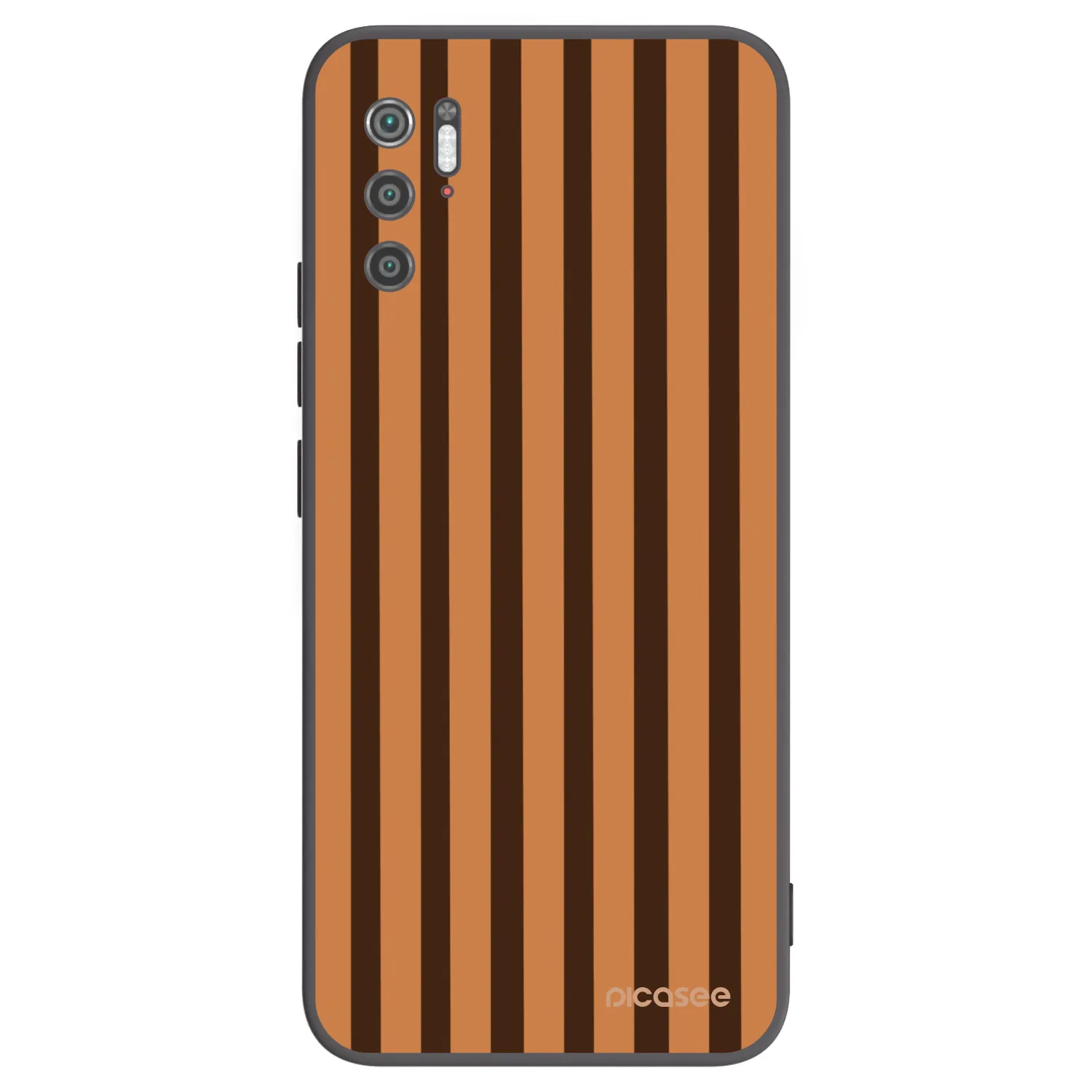 Picasee silikonowe czarne etui na Xiaomi Poco M3 Pro 5G - Caramel lines