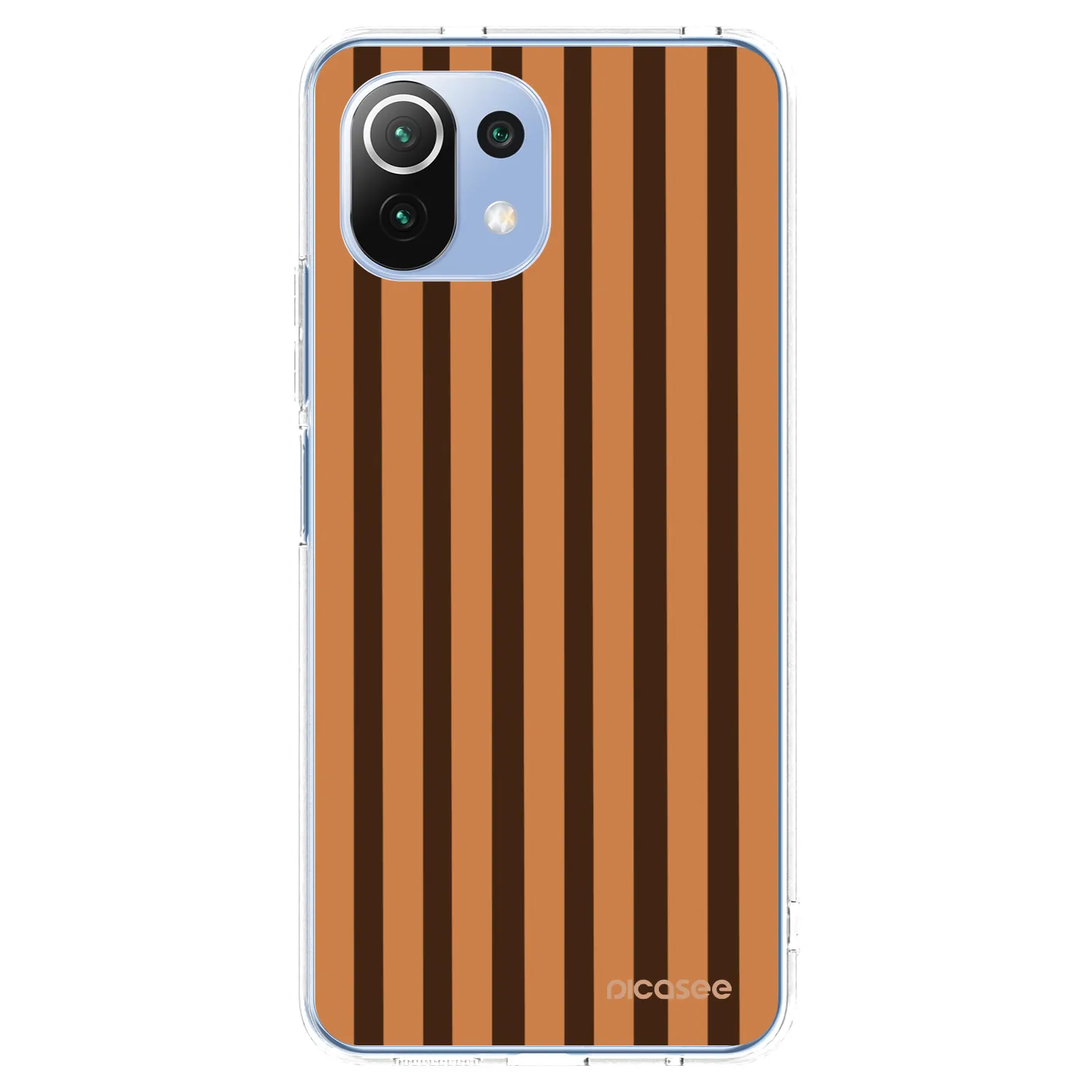 Picasee silikonowe przeźroczyste etui na Xiaomi 11 Lite 5G NE - Caramel lines