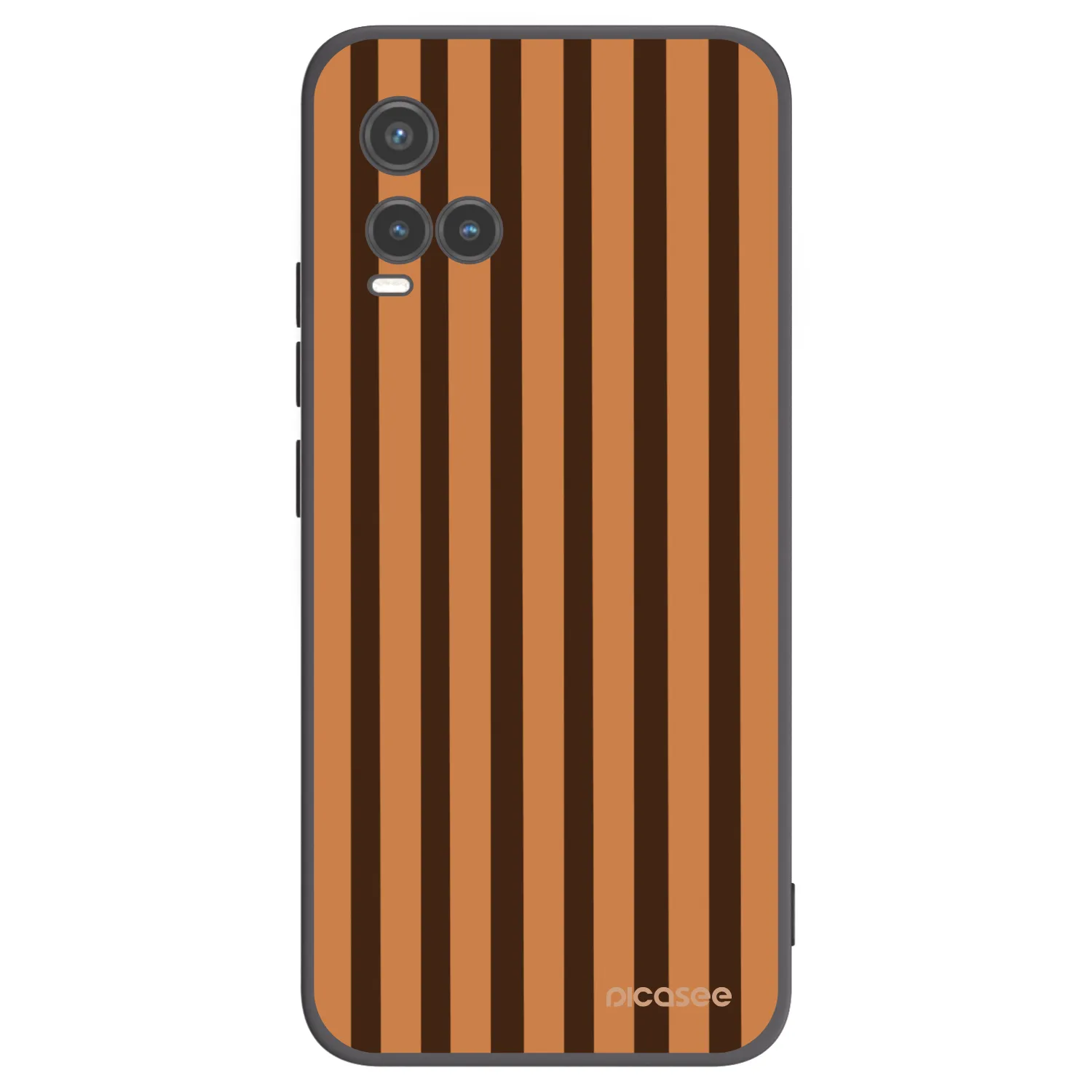 Picasee silikonowe czarne etui na Vivo Y33s - Caramel lines
