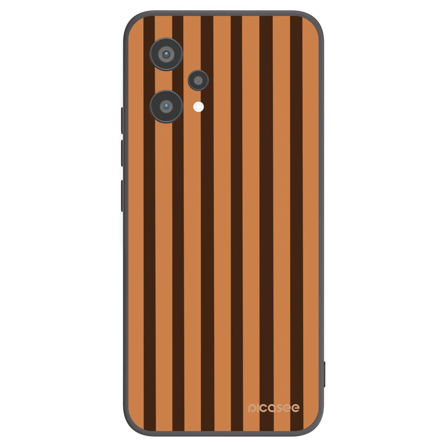 Picasee silikonowe czarne etui na Realme 9 Pro 5G - Caramel lines