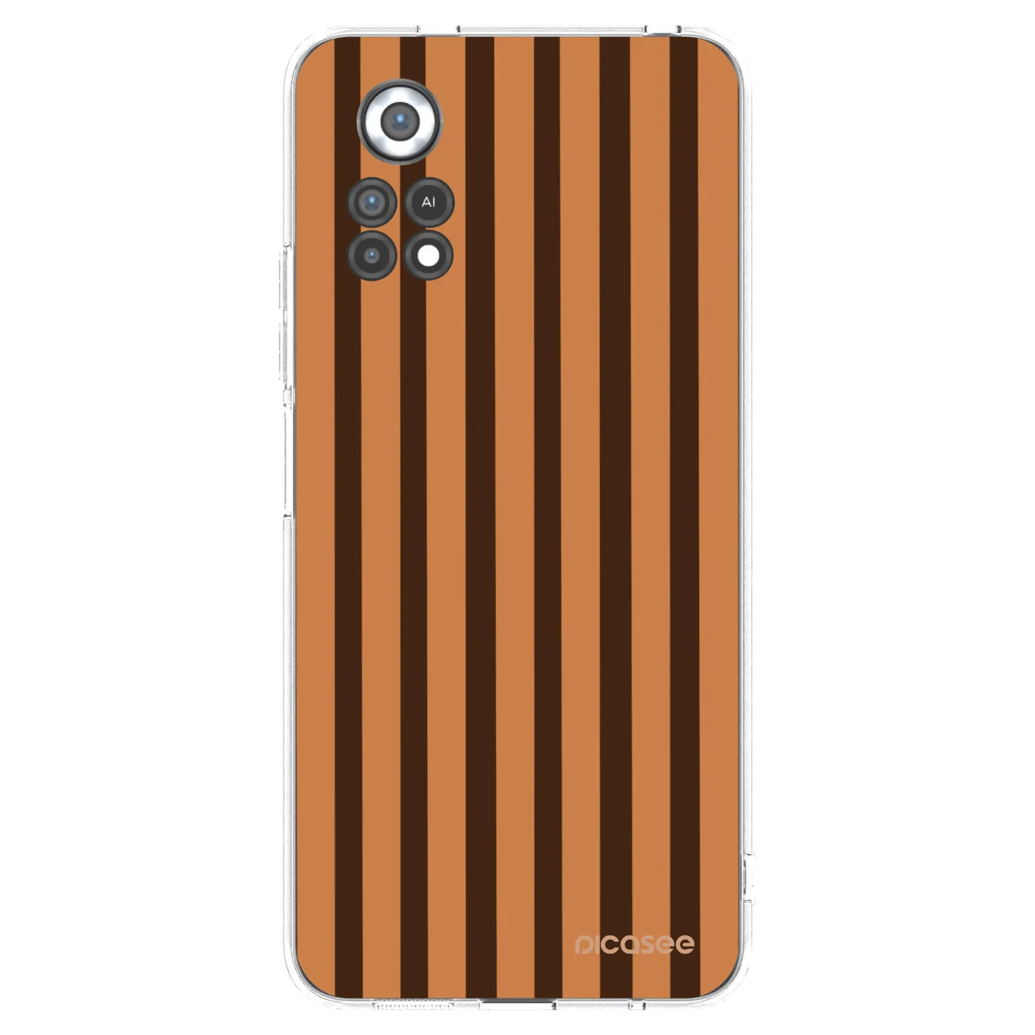 Picasee silikonowe przeźroczyste etui na Xiaomi Poco X4 Pro 5G - Caramel lines