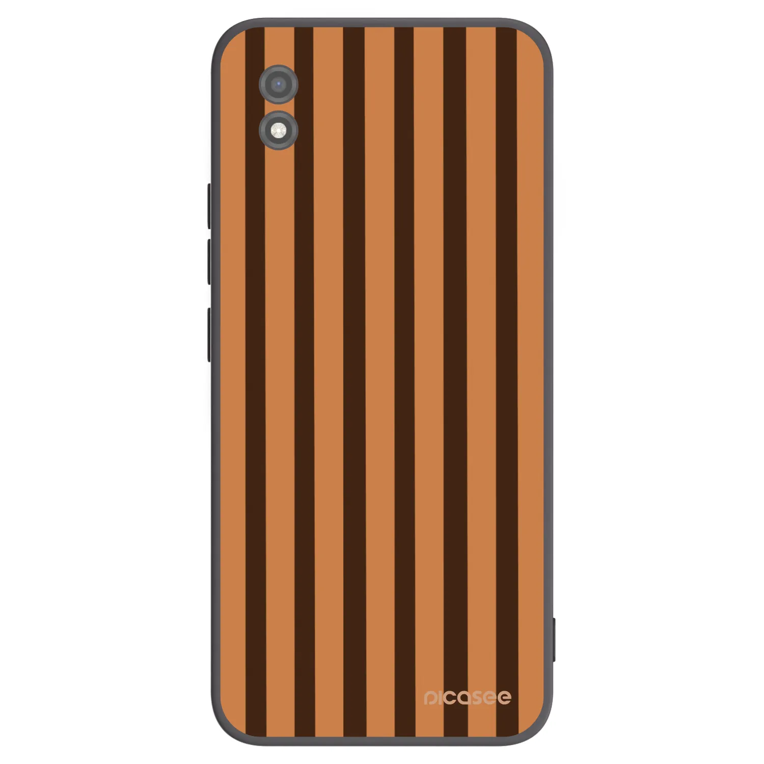 Picasee silikonowe czarne etui na Realme C11 (2021) - Caramel lines