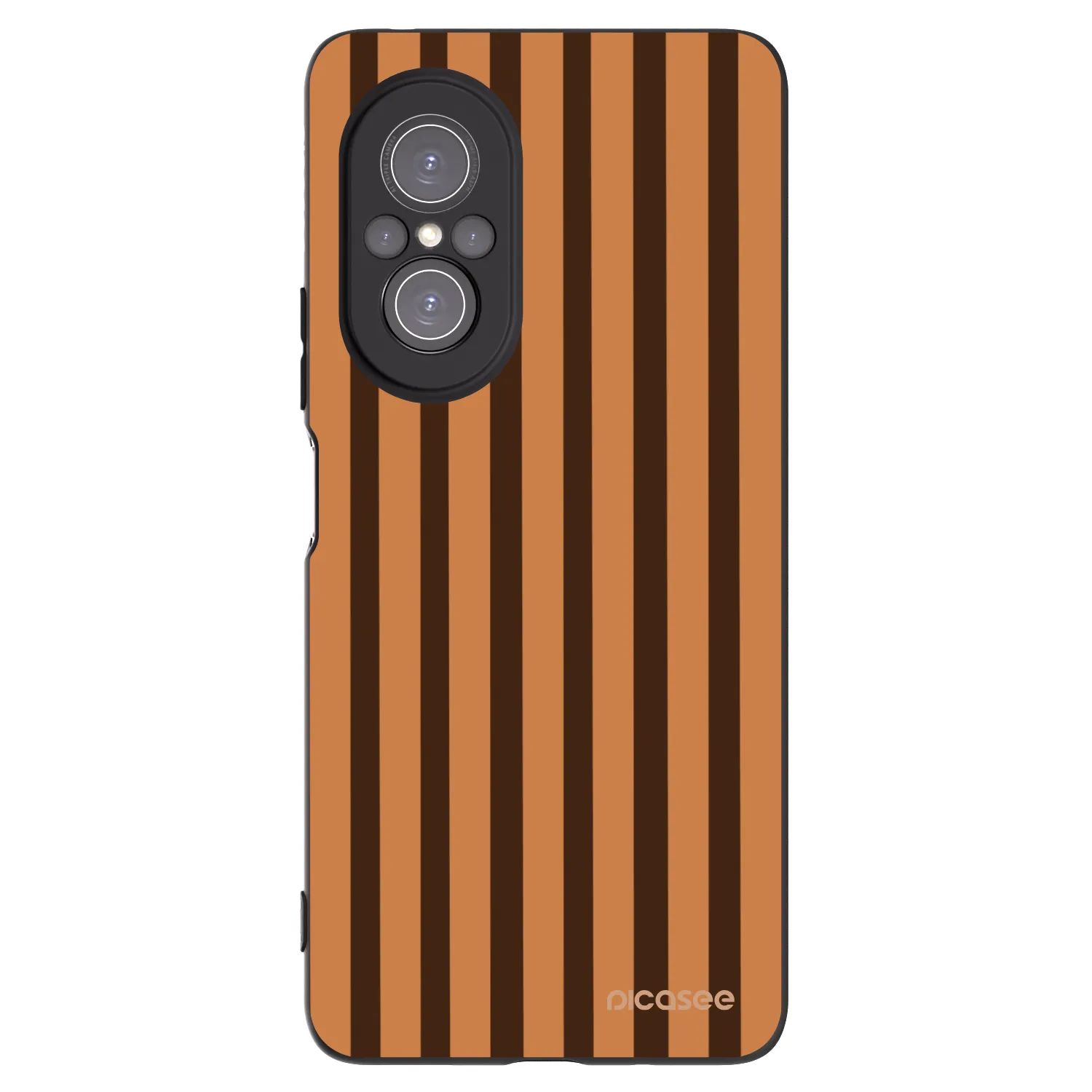 Picasee silikonowe czarne etui na Huawei Nova 9 SE - Caramel lines