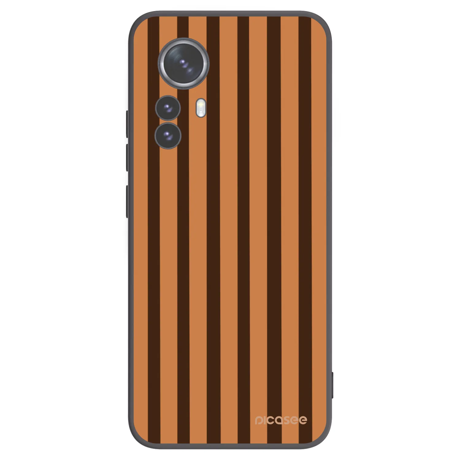Picasee silikonowe czarne etui na Xiaomi 12 Pro - Caramel lines