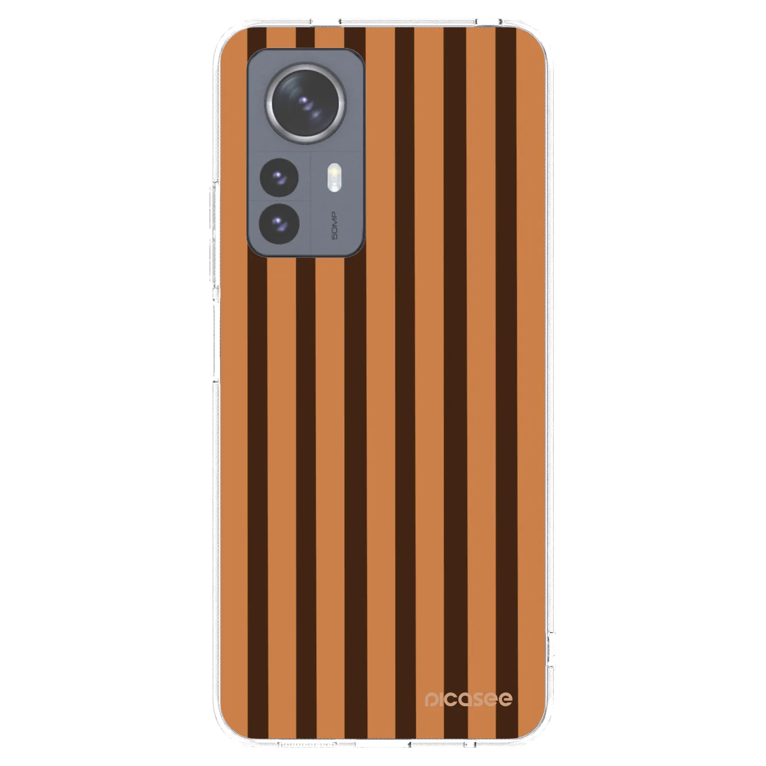 Picasee silikonowe przeźroczyste etui na Xiaomi 12 Pro - Caramel lines