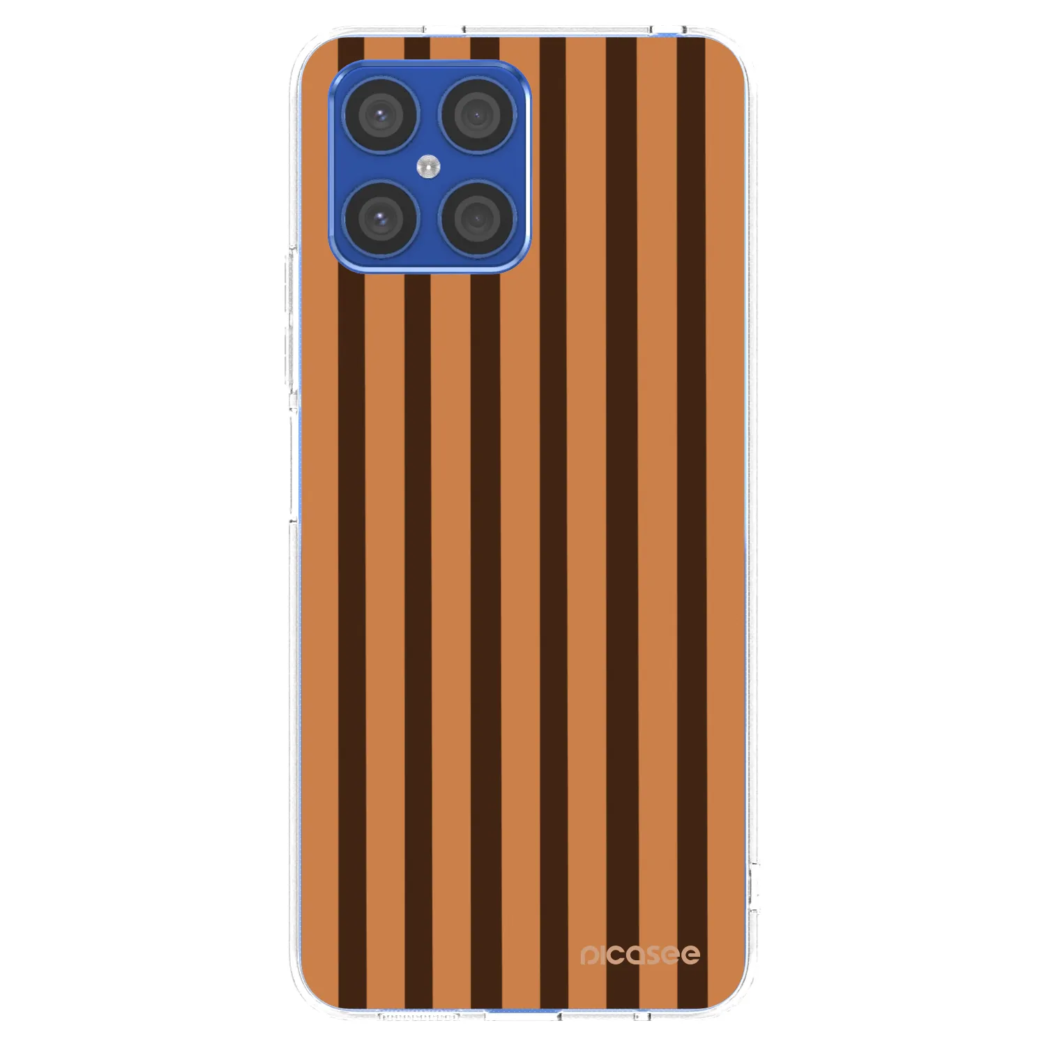 Picasee silikonowe przeźroczyste etui na Honor X8 4G - Caramel lines