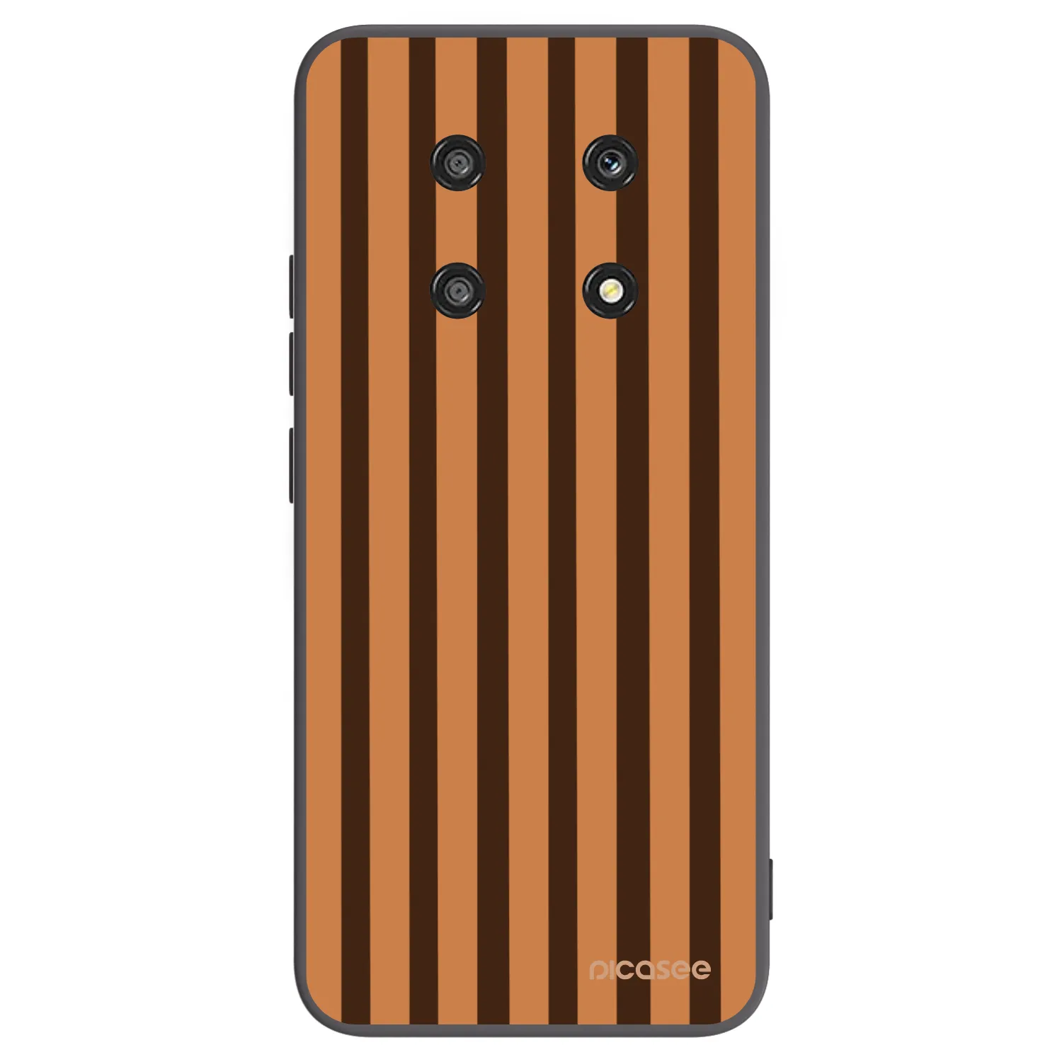 Picasee silikonowe czarne etui na Honor Magic4 Lite 5G - Caramel lines