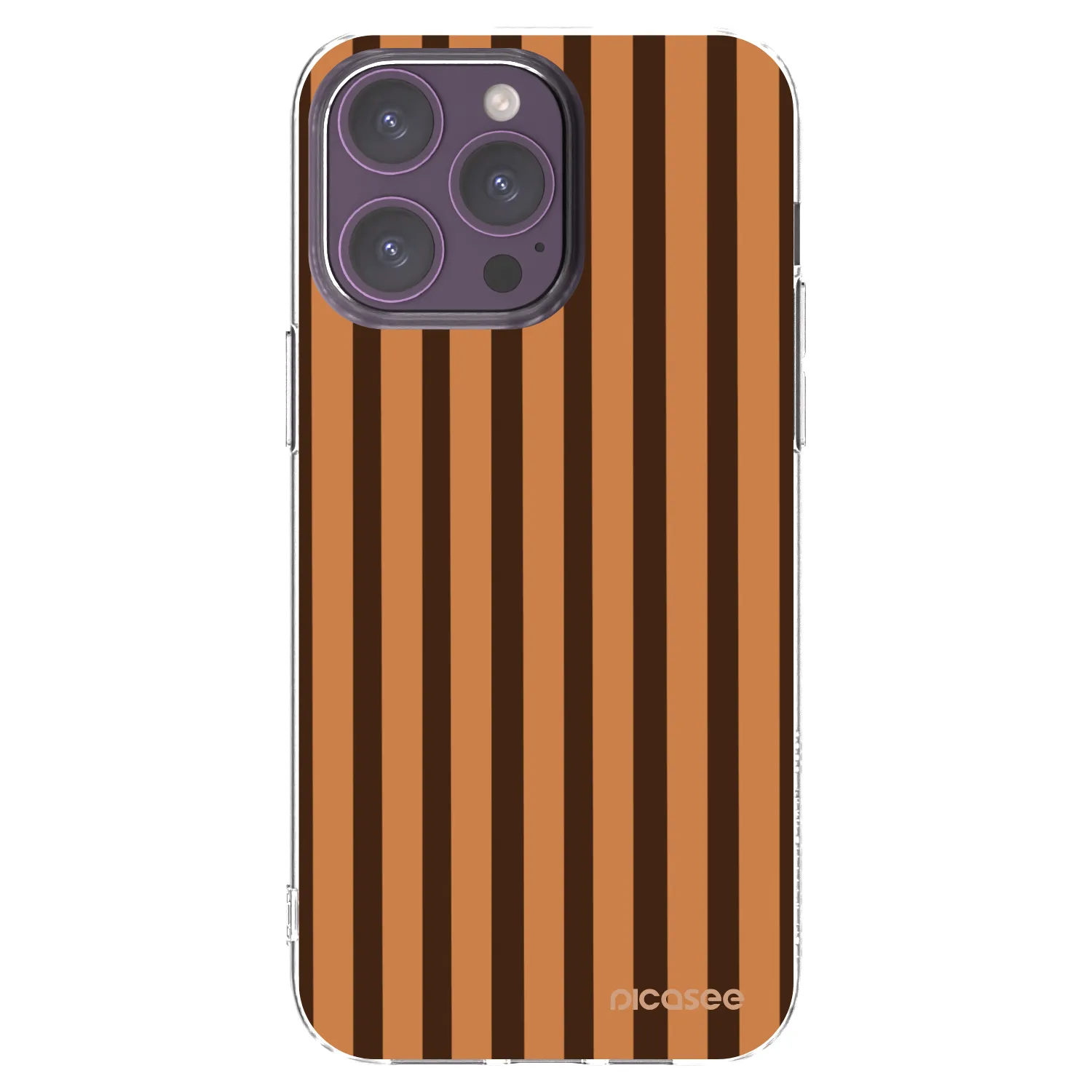 Picasee silikonowe przeźroczyste etui na Apple iPhone 14 Pro Max - Caramel lines