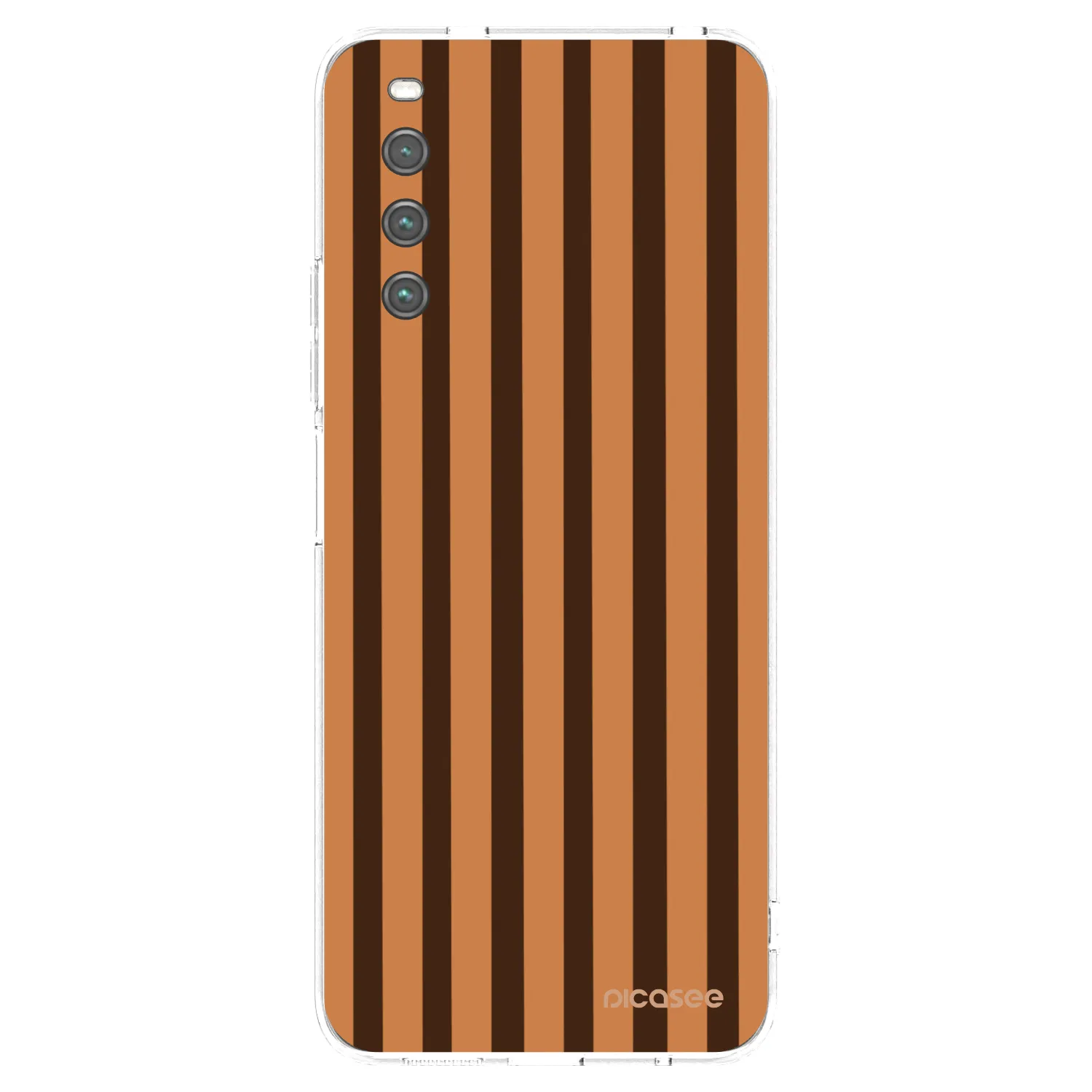 Picasee silikonowe przeźroczyste etui na Sony Xperia 10 IV 5G - Caramel lines