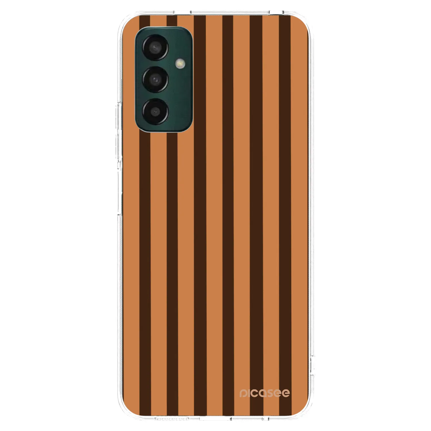 Picasee silikonowe przeźroczyste etui na Samsung Galaxy M13 M135F - Caramel lines
