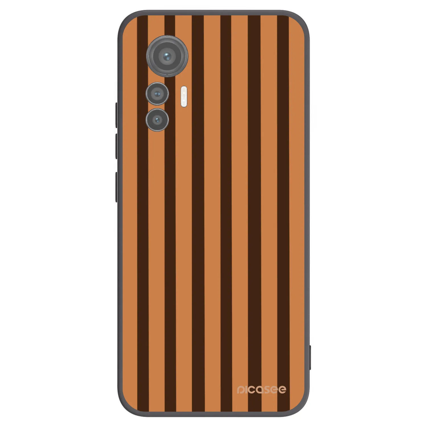 Picasee silikonowe czarne etui na Xiaomi 12 Lite - Caramel lines