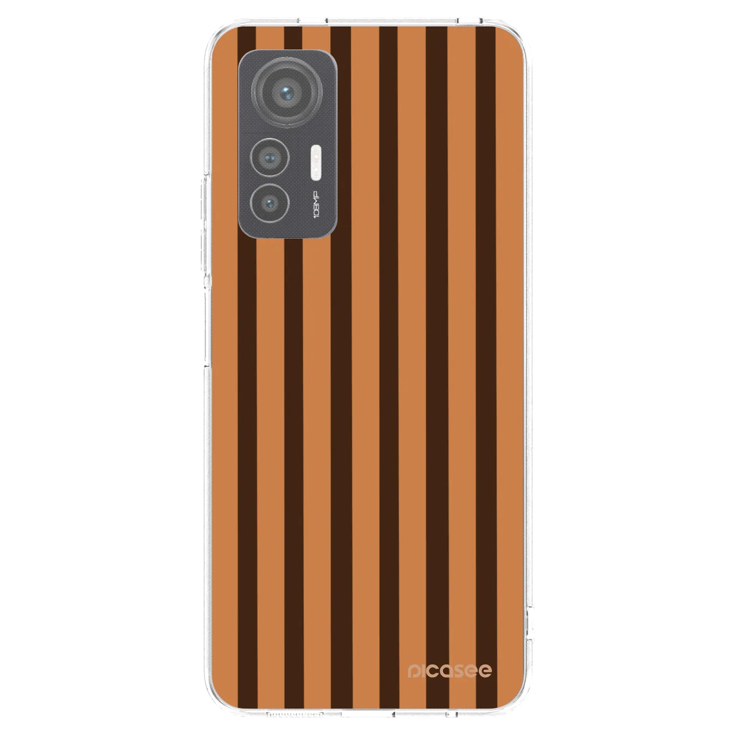 Picasee silikonowe przeźroczyste etui na Xiaomi 12 Lite - Caramel lines