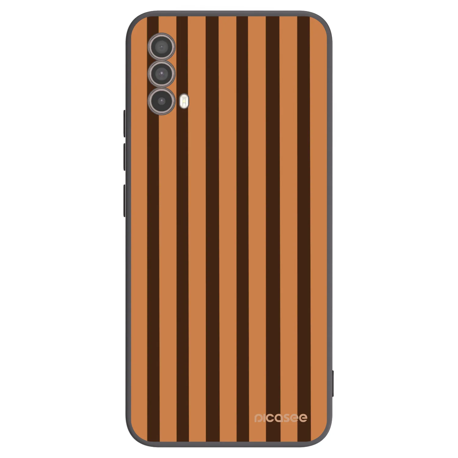 Picasee silikonowe czarne etui na Motorola Moto E40 - Caramel lines