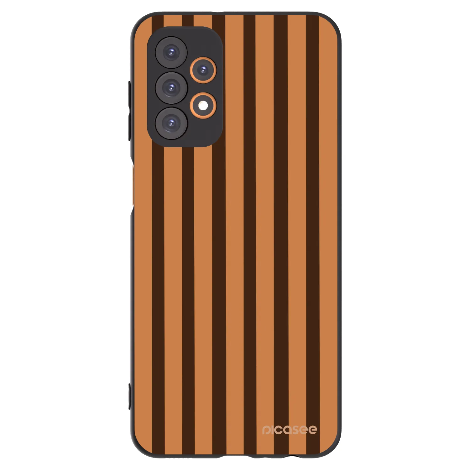 Picasee silikonowe czarne etui na Samsung Galaxy A23 A236B 5G - Caramel lines