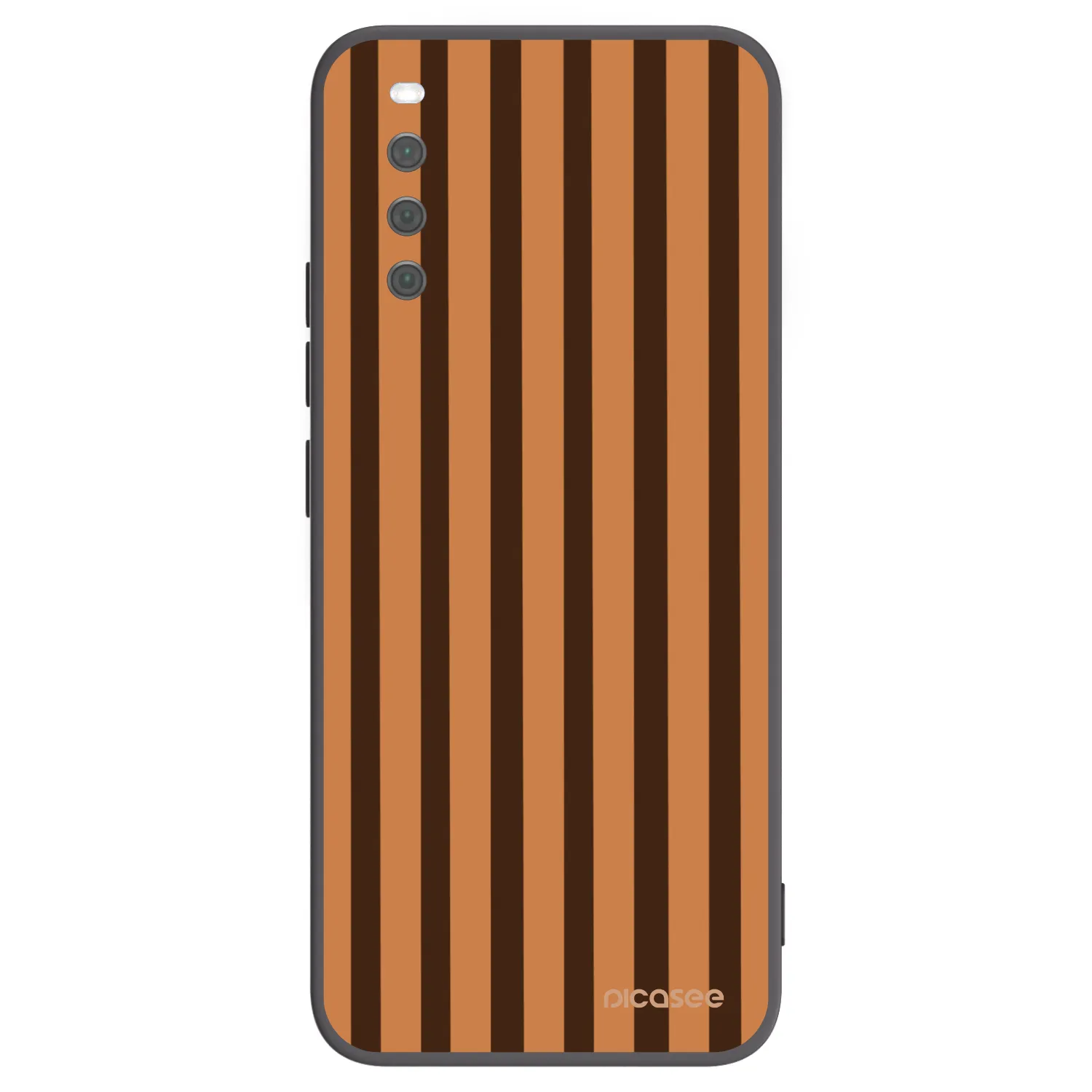 Picasee silikonowe czarne etui na Sony Xperia 10 III - Caramel lines
