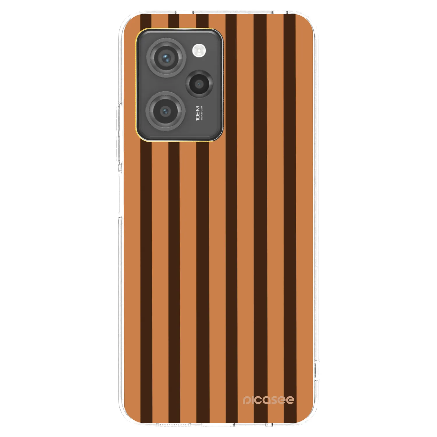 Picasee silikonowe czarne etui na Xiaomi Poco X5 Pro - Caramel lines