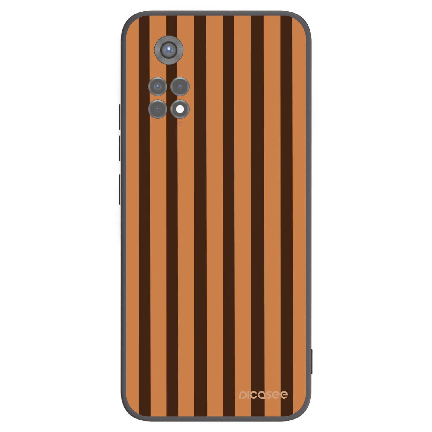 Picasee silikonowe czarne etui na Xiaomi Redmi Note 11S 5G - Caramel lines