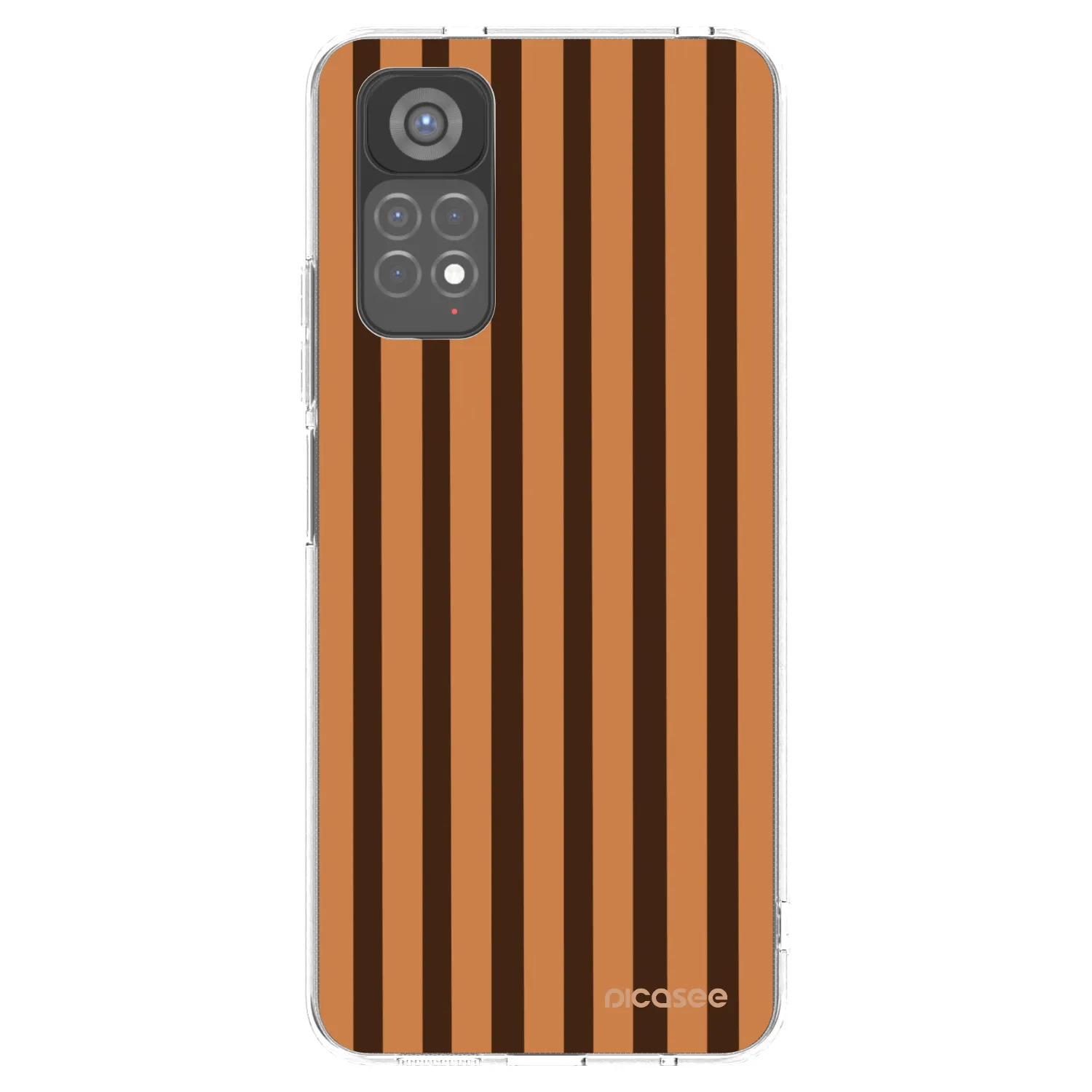 Picasee silikonowe przeźroczyste etui na Xiaomi Redmi Note 11S 5G - Caramel lines