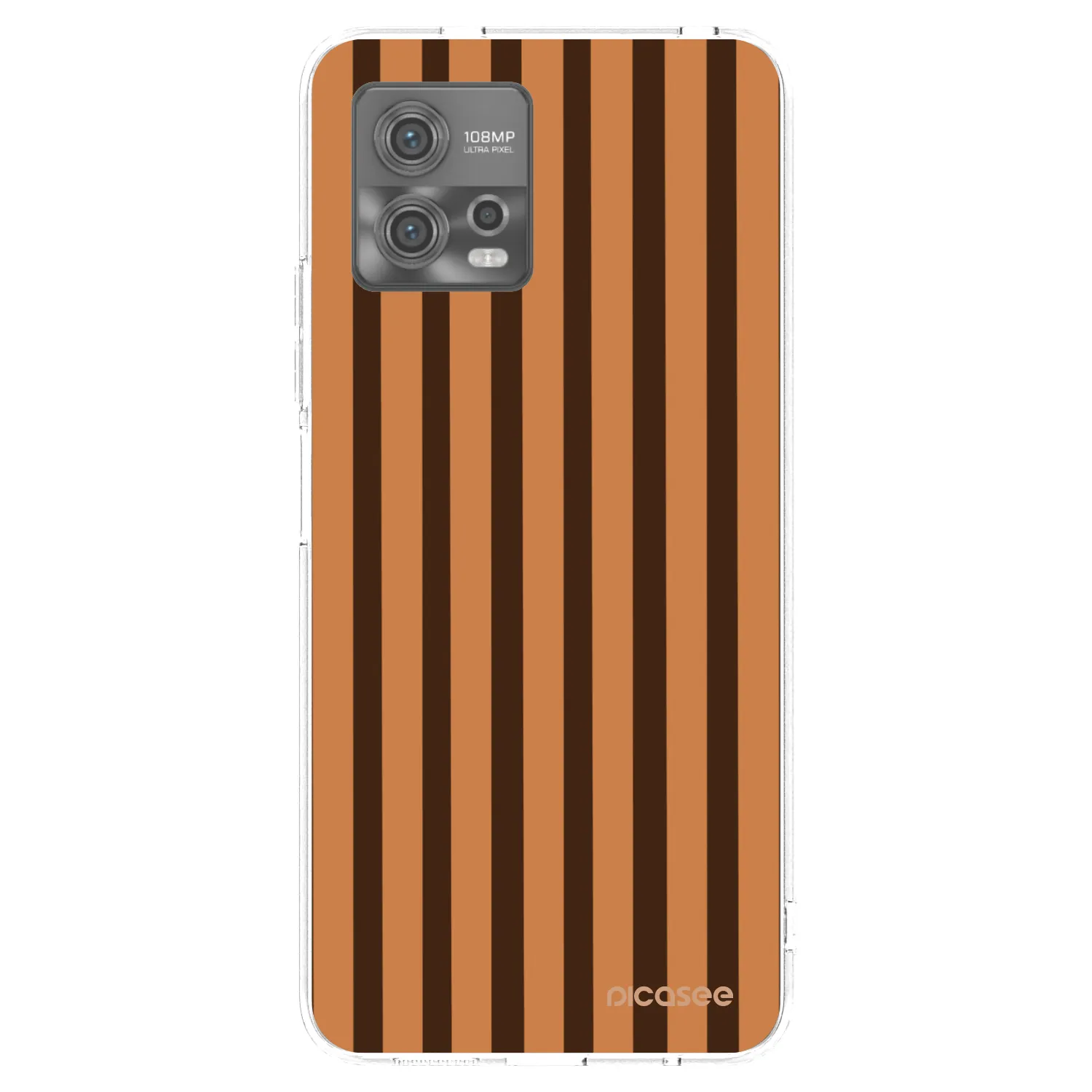 Picasee silikonowe przeźroczyste etui na Motorola Moto G72 - Caramel lines