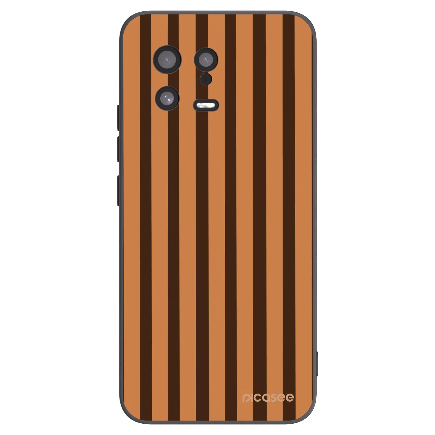 Picasee silikonowe czarne etui na Xiaomi 13 - Caramel lines
