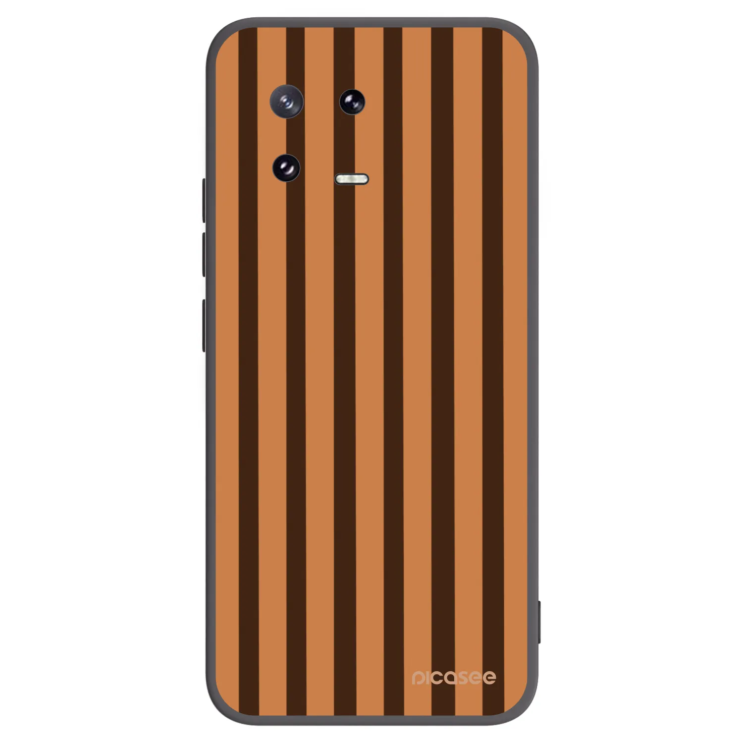 Picasee silikonowe czarne etui na Xiaomi 13 Pro - Caramel lines