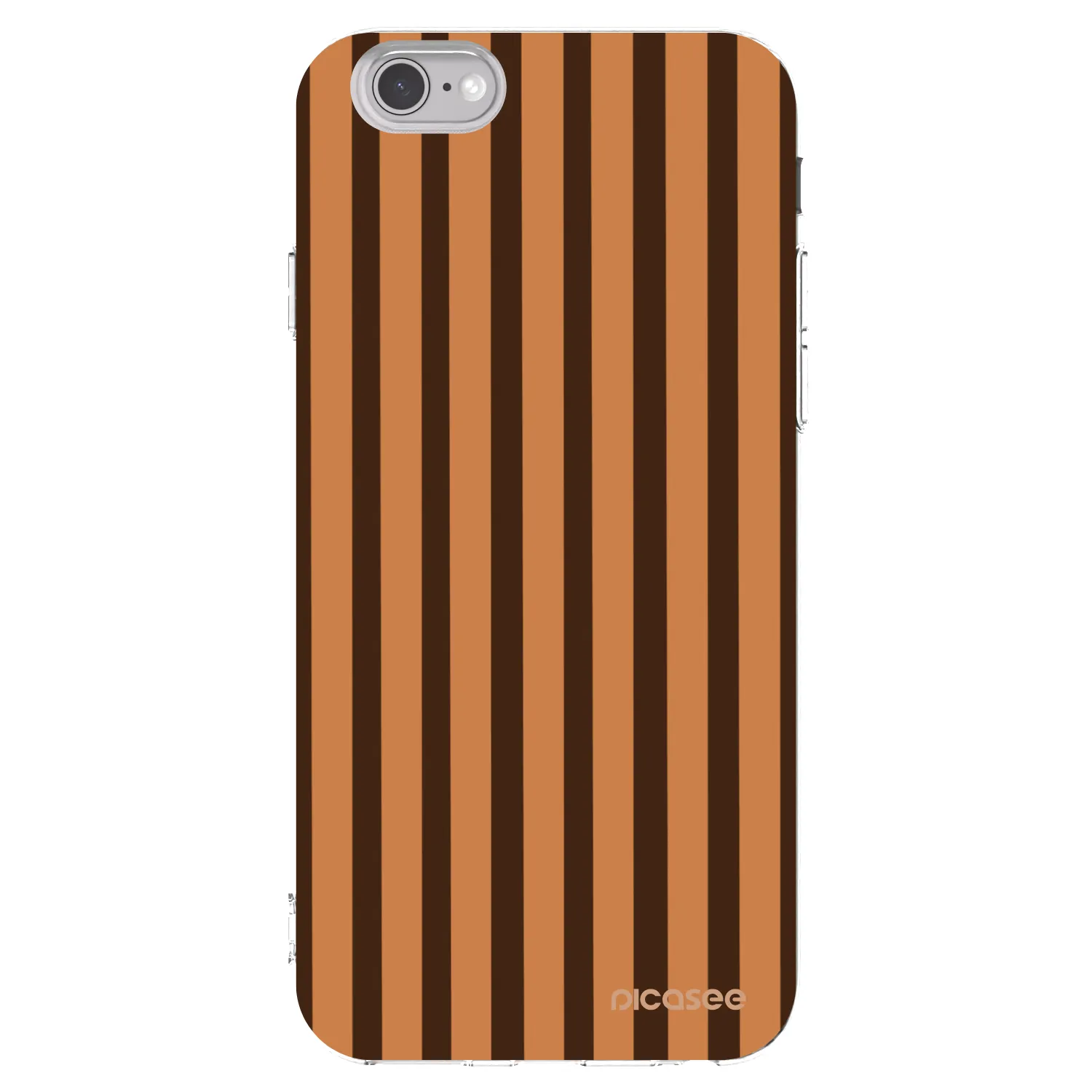 Picasee silikonowe przeźroczyste etui na Apple iPhone 6/6S - Caramel lines