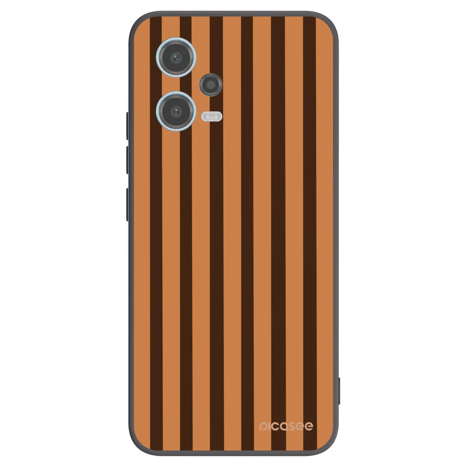 Picasee silikonowe czarne etui na Xiaomi Redmi Note 12 5G - Caramel lines