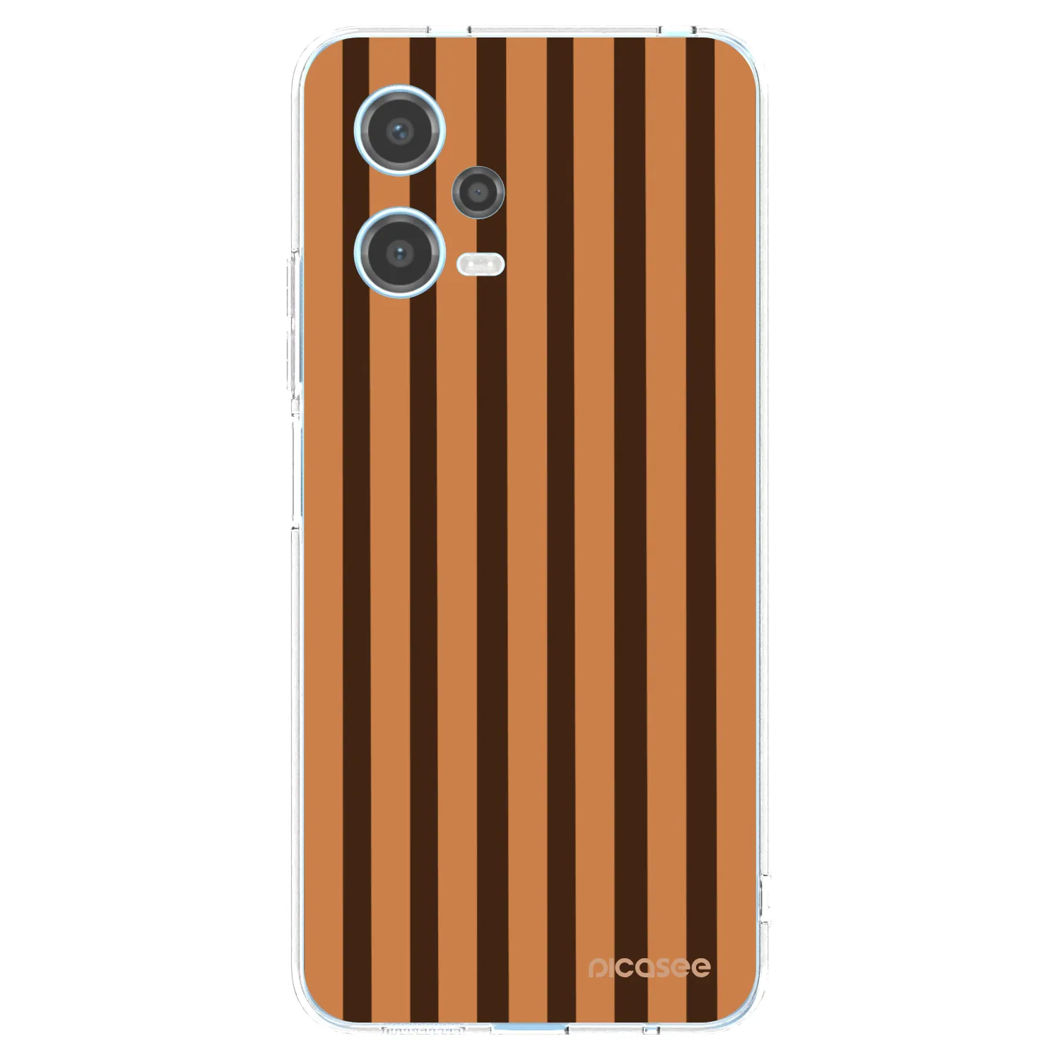 Picasee silikonowe przeźroczyste etui na Xiaomi Redmi Note 12 5G - Caramel lines