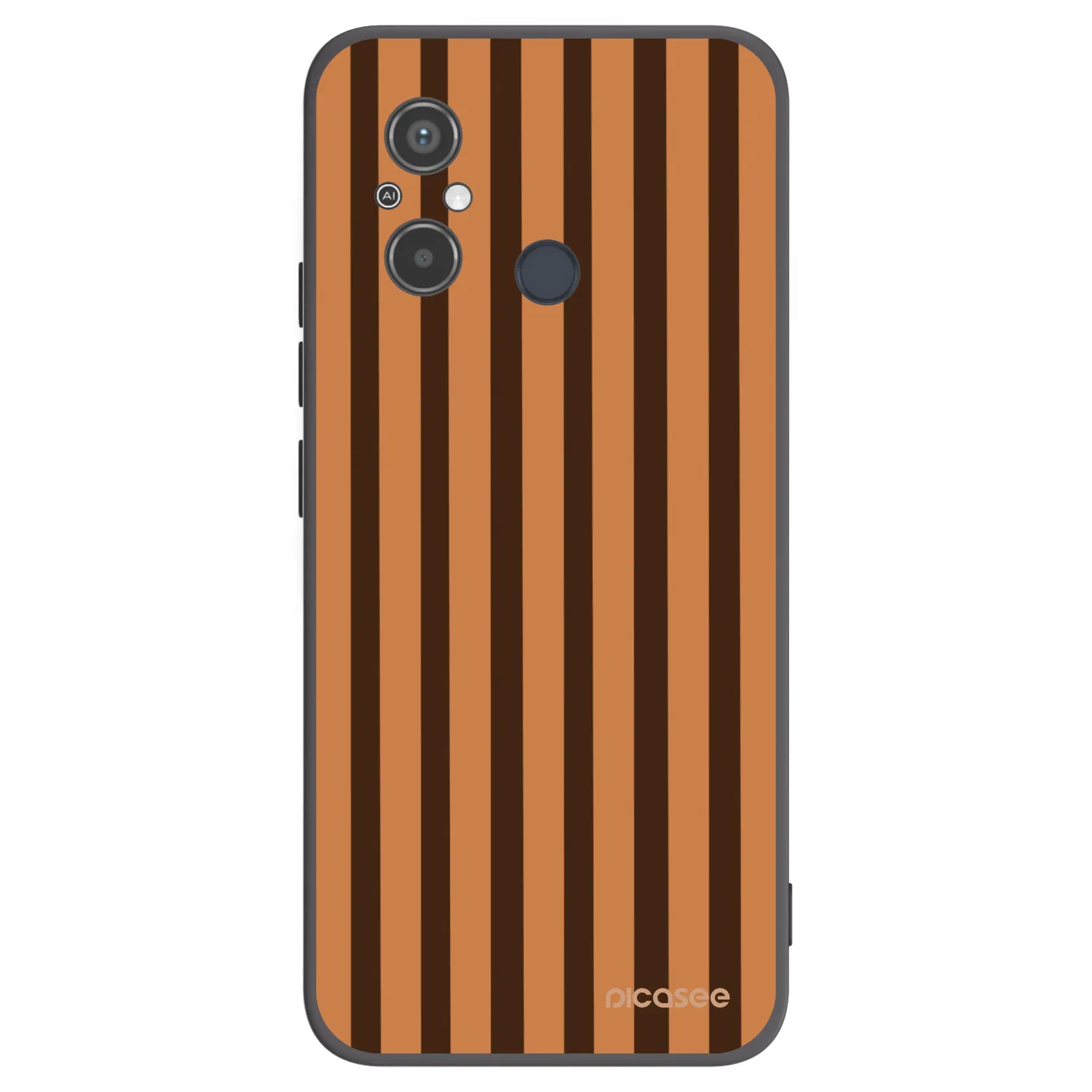 Picasee silikonowe czarne etui na Xiaomi Redmi 12C - Caramel lines