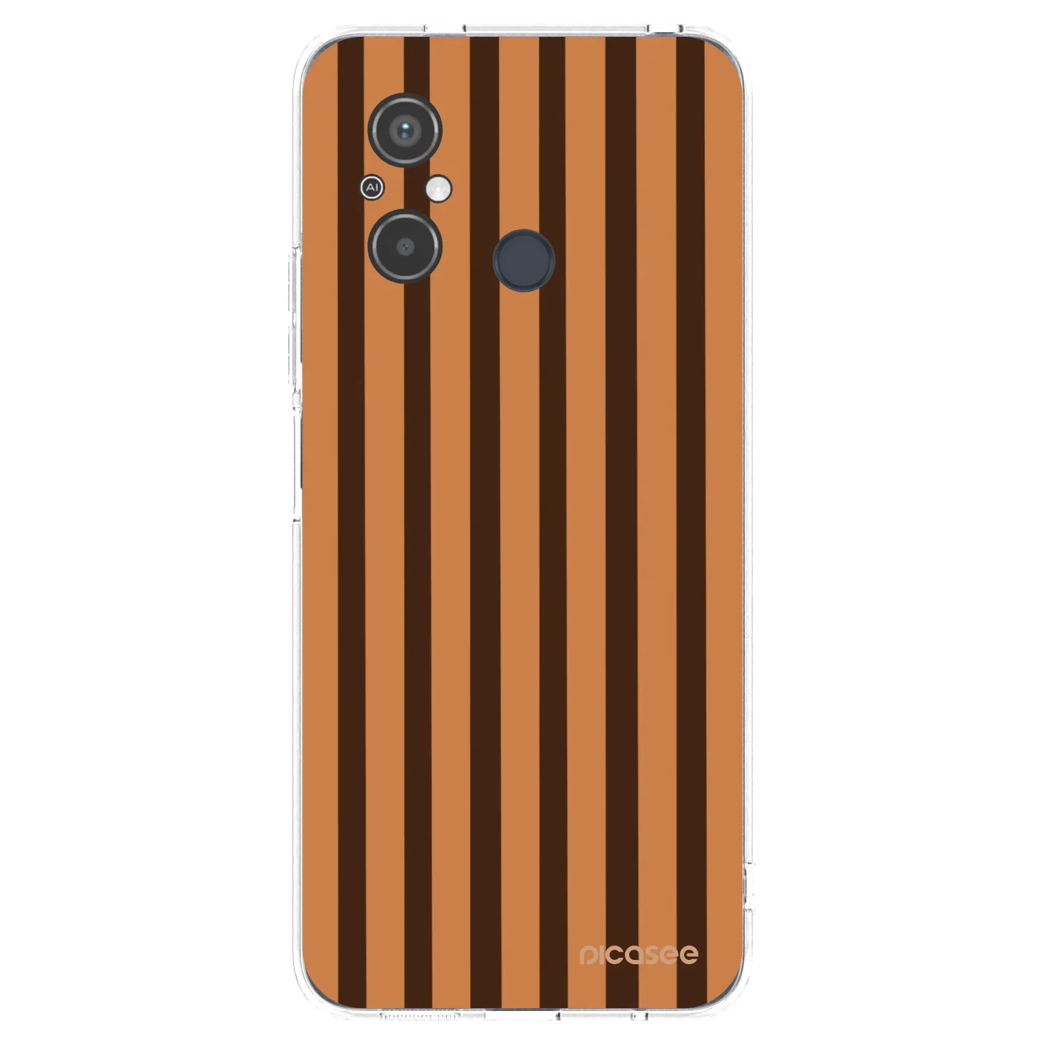 Picasee silikonowe przeźroczyste etui na Xiaomi Redmi 12C - Caramel lines
