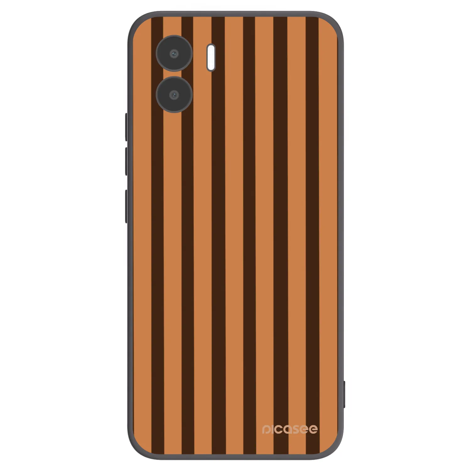 Picasee silikonowe czarne etui na Xiaomi Redmi A2 - Caramel lines