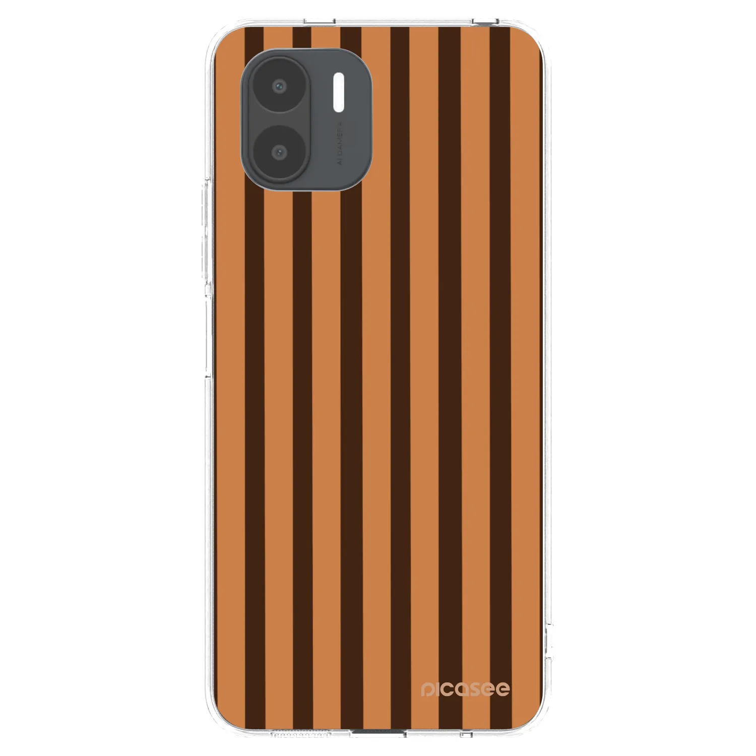 Picasee silikonowe przeźroczyste etui na Xiaomi Redmi A2 - Caramel lines